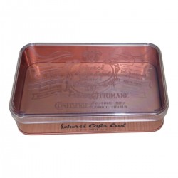 Custom Printed 103x166x36 mm Matte Bronze Box with Crystal Lid