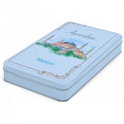 Custom Printed 135x190x45 mm Matte White Rectangular Tin Box