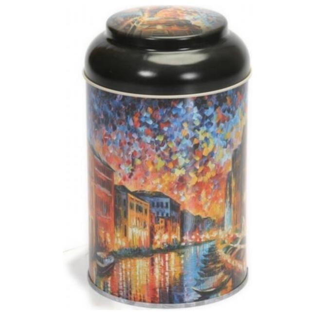 Yuvarlak Kutu, Ø90x150 mm, Kubbe Kapak, 0,9 lt — Afremov River — Round Boxes — view 3 of 5 — Tinbox