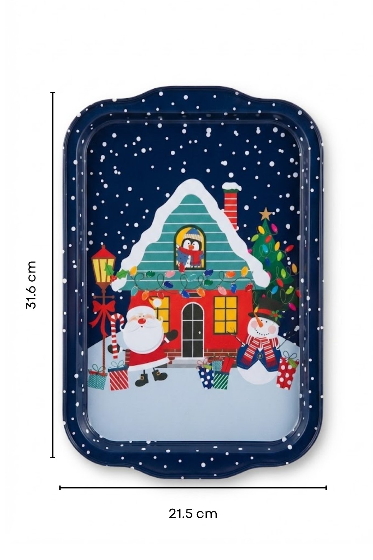 Tepsi, Kulplu, 215x316 mm — SN_Dark Blue New Year — Tepsiler — görsel 4 / 4 — Tinbox
