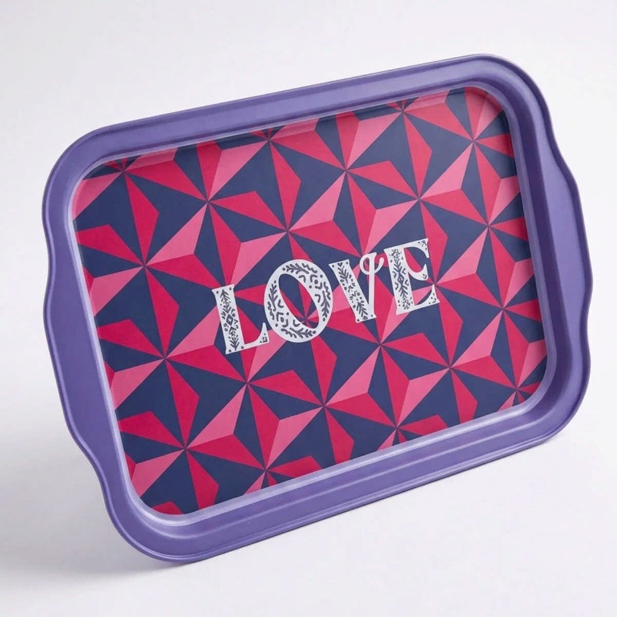 Feel Moods Love Serisi Kulplu Metal Sunum Tepsisi - 215x316 mm — Tepsiler — görsel 4 / 5 — Tinbox