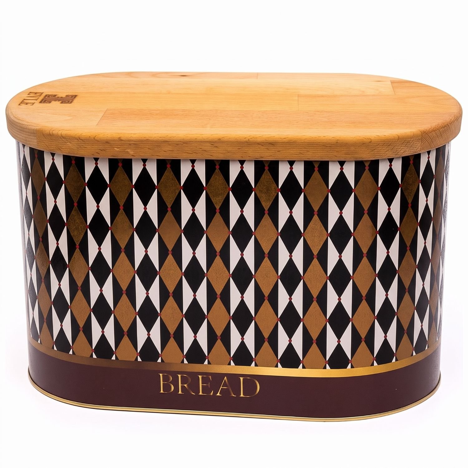 Oval Ekmek Kutusu, Ahşap Kapak, 10,4 lt — Circus — Bread Boxes — Tinbox