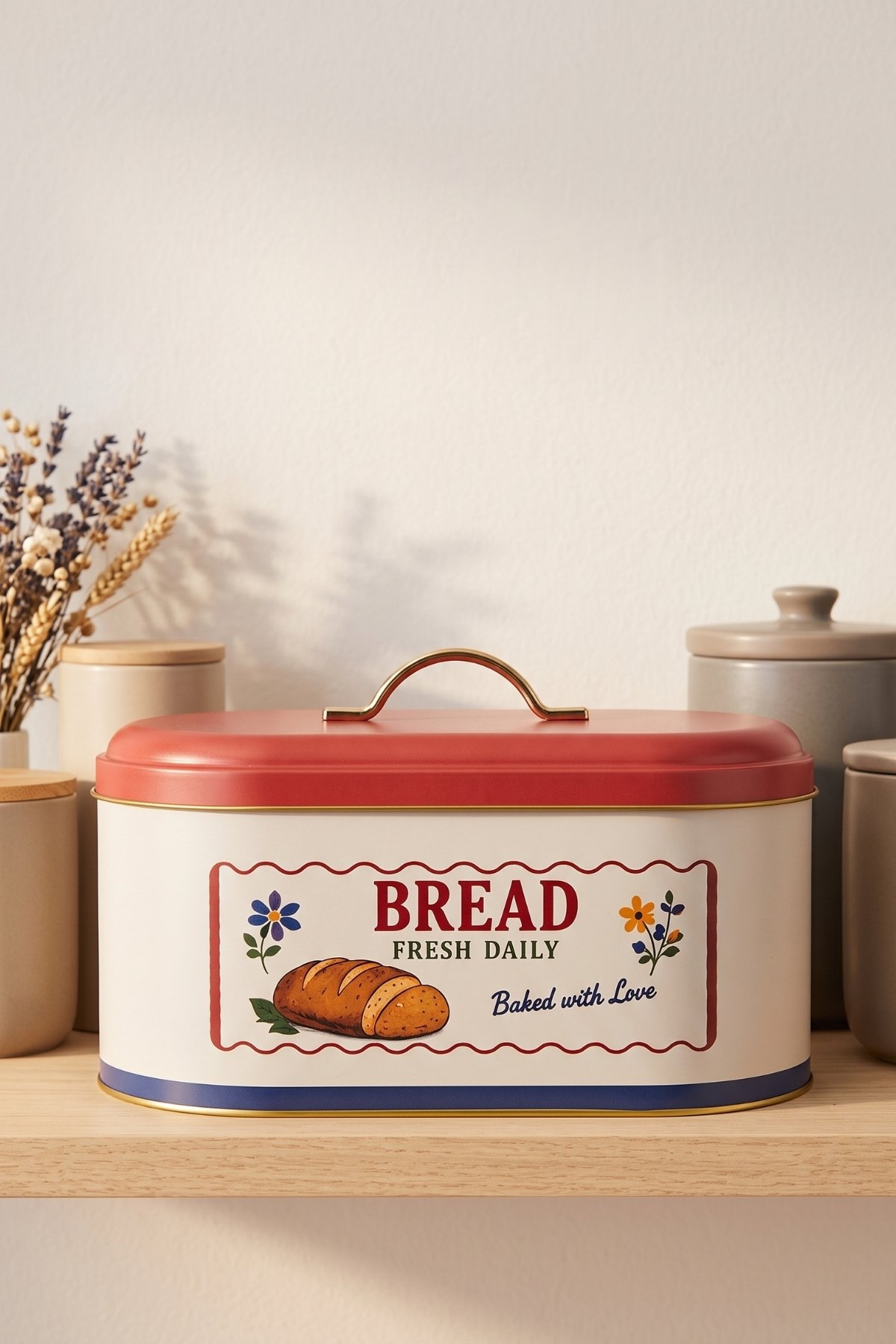 Oval Metal Ekmek Kutusu 7 Litre, 17.8 x 33.8 x 15.2 cm — Dopamine — Bread Boxes — view 3 of 3 — Tinbox