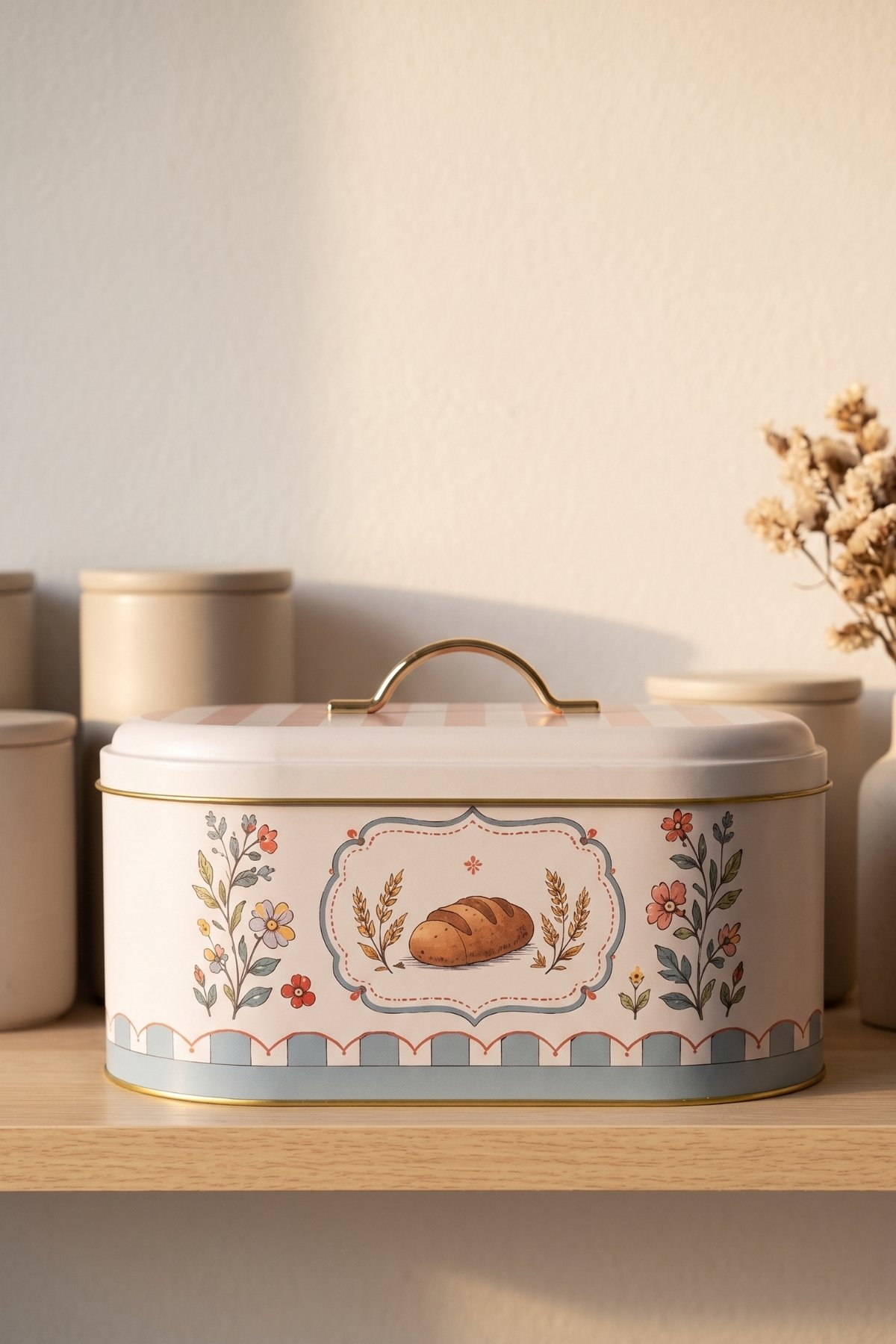 Oval Metal Ekmek Kutusu 7 Litre, 17.8 x 33.8 x 15.2 cm — Whimsical — Bread Boxes — view 3 of 3 — Tinbox