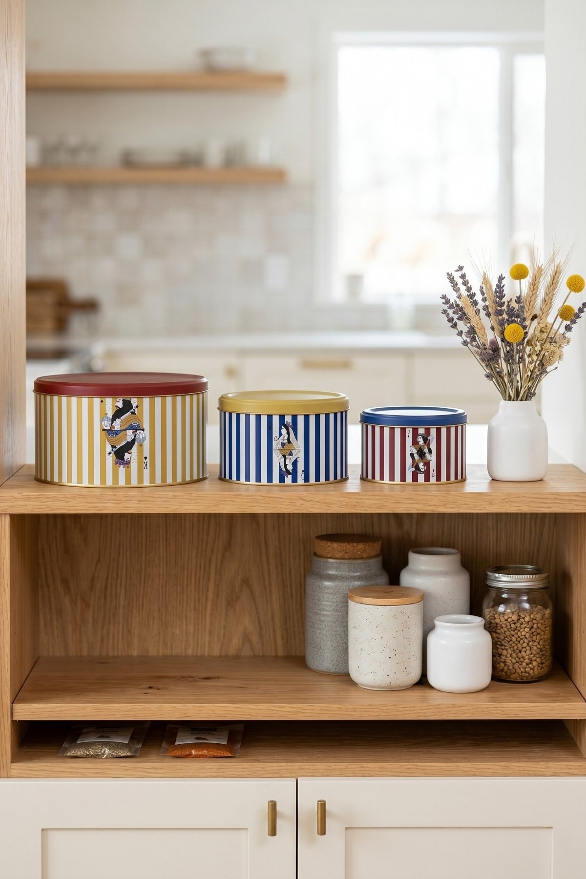 Silindir Saklama Kabı 3 lü Set Ø215, Ø175, Ø140, Heritage Lines — Kutu Setleri — görsel 4 / 6 — Tinbox