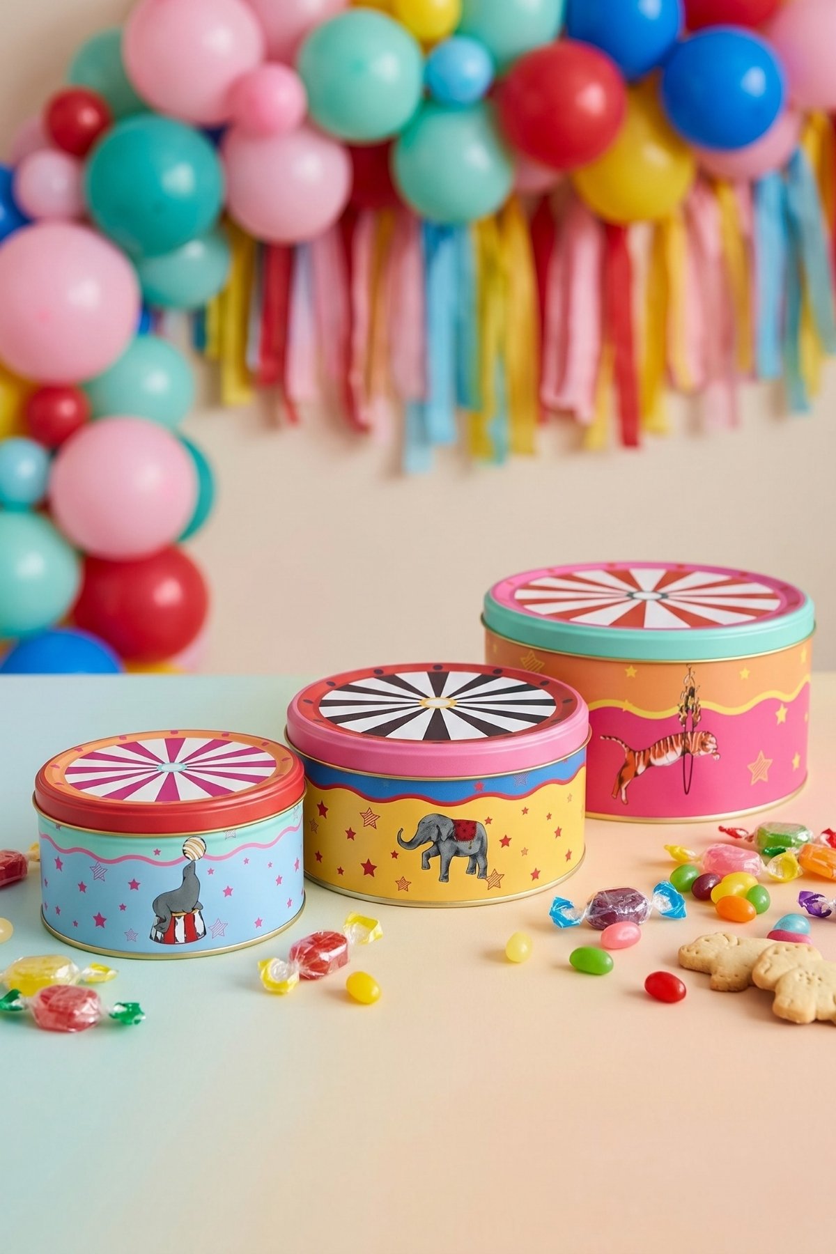 Silindir Saklama Kabı 3 lü Set Ø215, Ø175, Ø140, Carnival Nights — Box Sets — view 3 of 5 — Tinbox