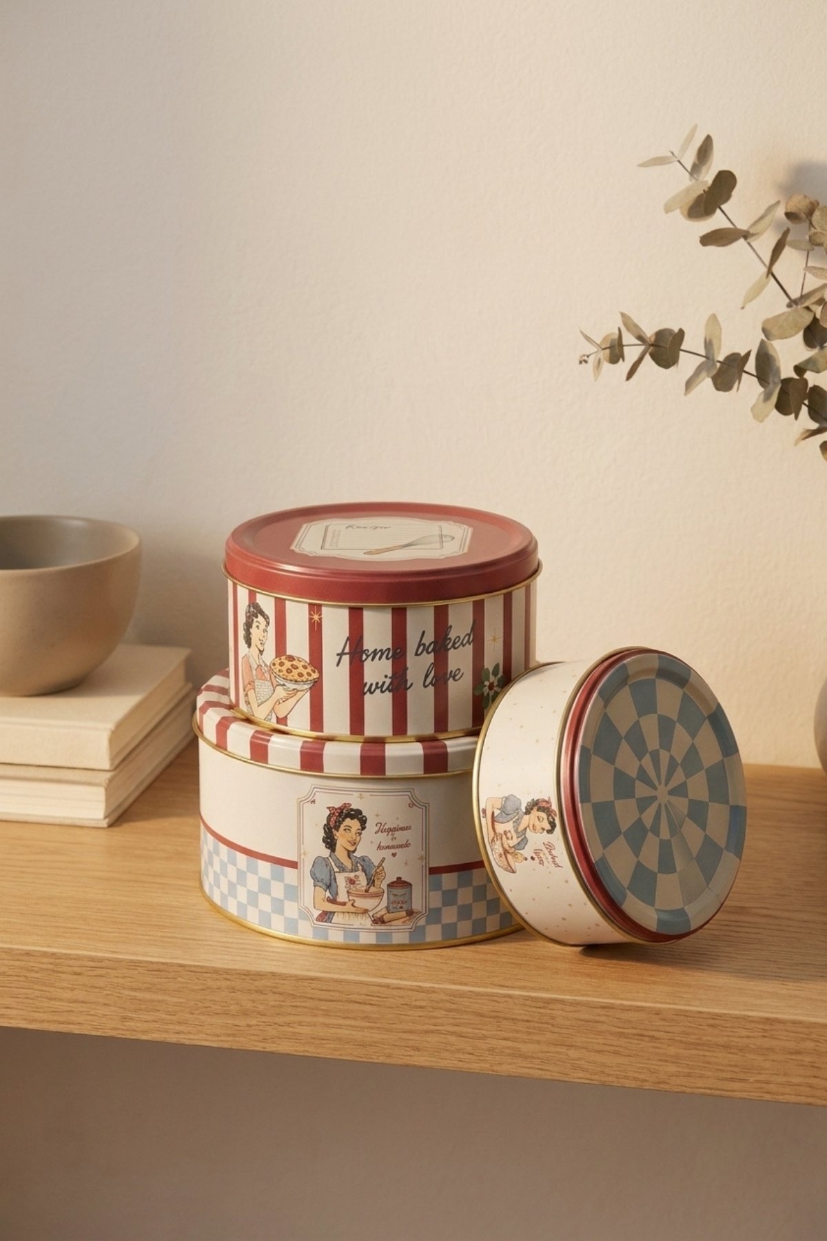 Silindir 3 lü Set Ø215_Ø175_Ø140/Retro American — Kutu Setleri — görsel 2 / 3 — Tinbox