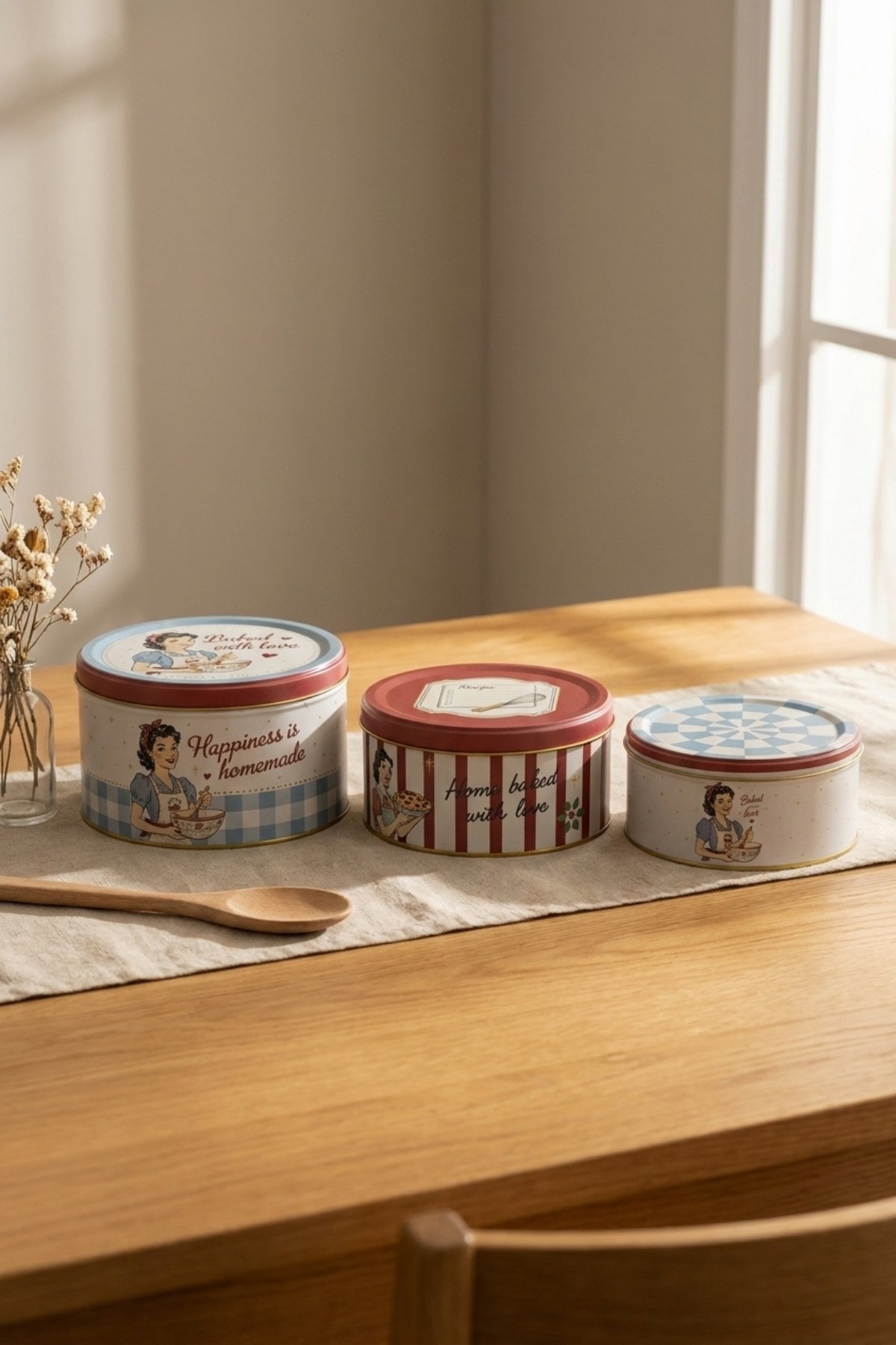 Silindir 3 lü Set Ø215_Ø175_Ø140/Retro American — Kutu Setleri — görsel 3 / 3 — Tinbox