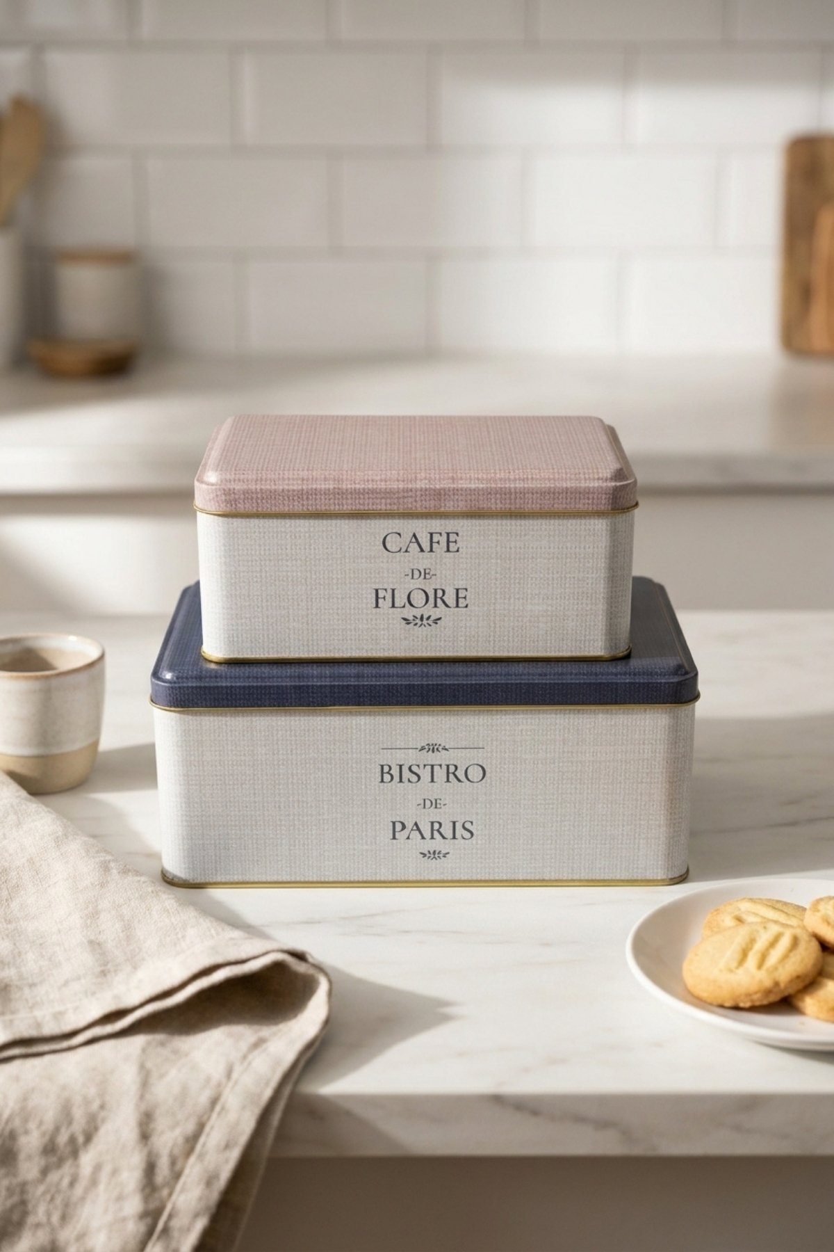 Dikdörtgen 2 li Set 140x240 114x188/French Bistro — Box Sets — view 2 of 2 — Tinbox