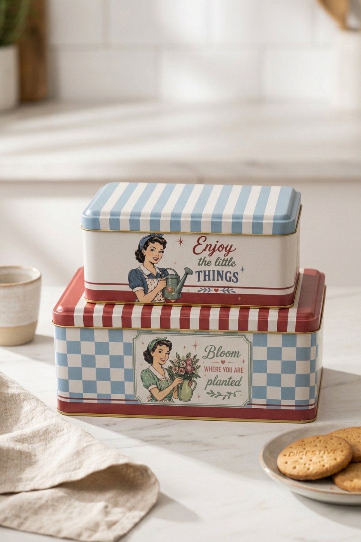 Dikdörtgen 2 li Set 140x240 114x188/Retro American — Kutu Setleri — görsel 2 / 3 — Tinbox