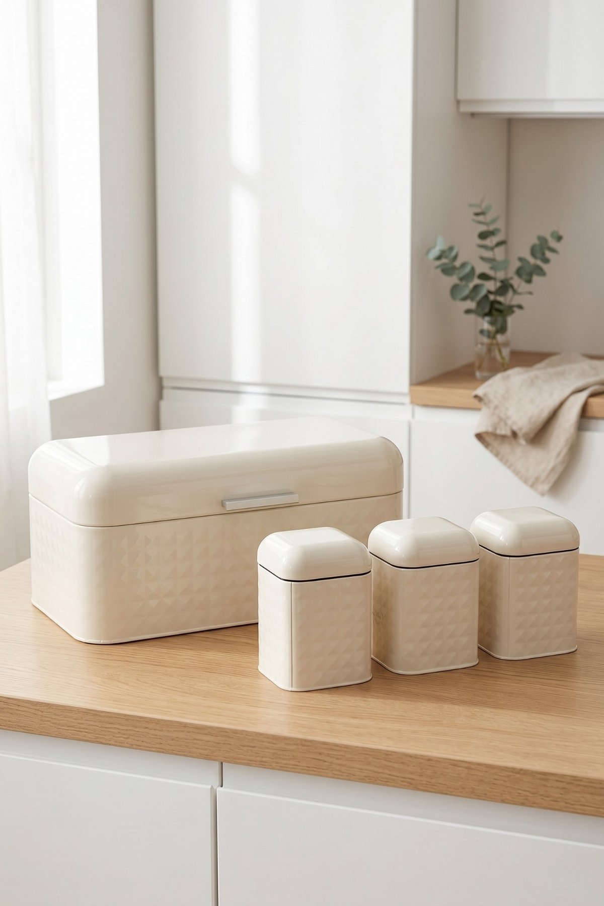 Toz Boyalı Ekmeklik 4 lü set (Menteşeli Ekm.+3 ad 108x108) — Kutu Setleri — Tinbox