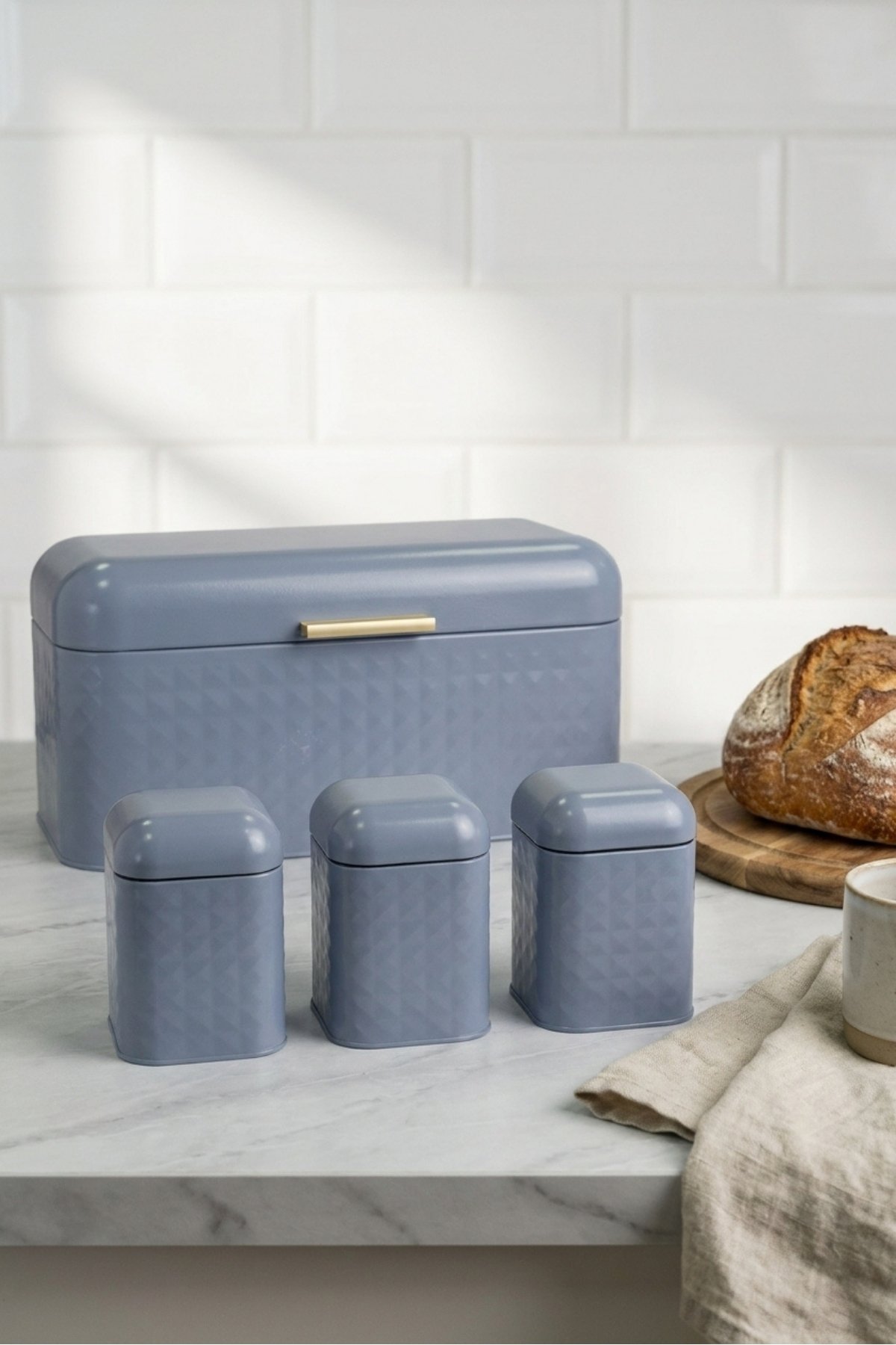 Toz Boyalı Ekmeklik 4 lü set (Menteşeli Ekm.+3 ad 108x108) — Kutu Setleri — Tinbox