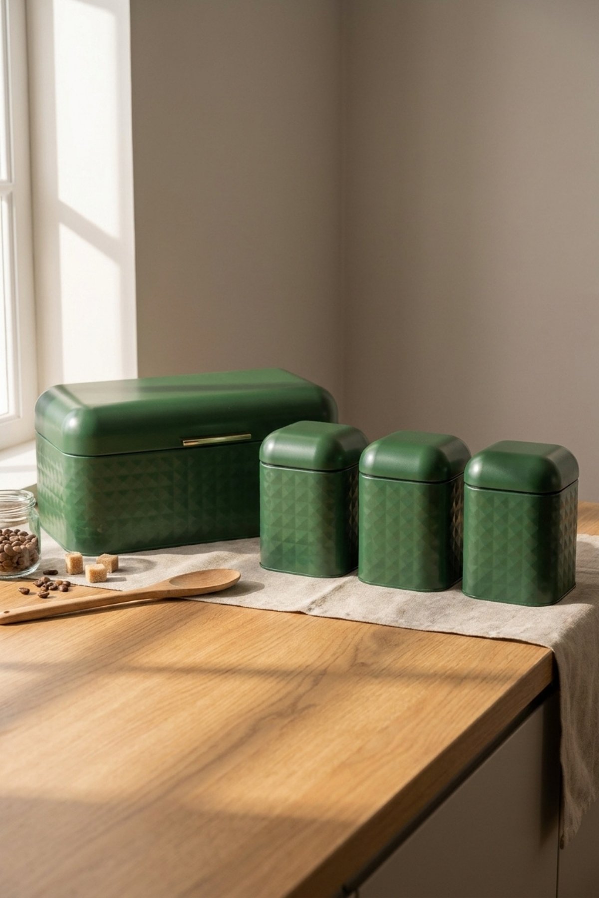 Toz Boyalı Ekmeklik 4 lü set (Menteşeli Ekm.+3 ad 108x108) — Kutu Setleri — Tinbox