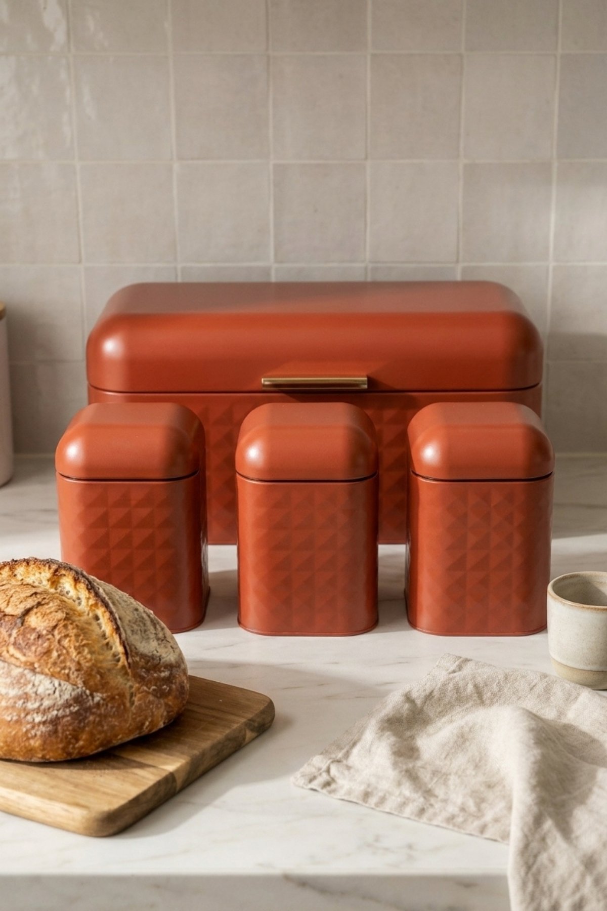 Toz Boyalı Ekmeklik 4 lü set (Menteşeli Ekm.+3 ad 108x108) — Kutu Setleri — Tinbox