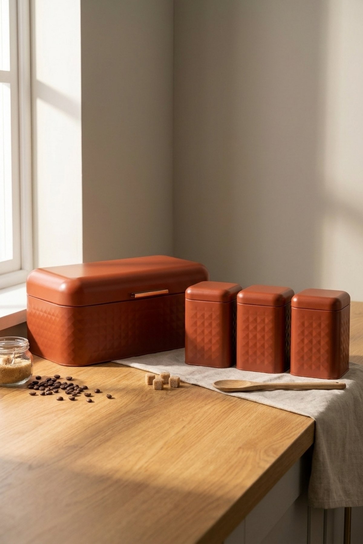 Toz Boyalı Ekmeklik 4 lü set (Menteşeli Ekm.+3 ad 108x108) — Box Sets — view 3 of 3 — Tinbox