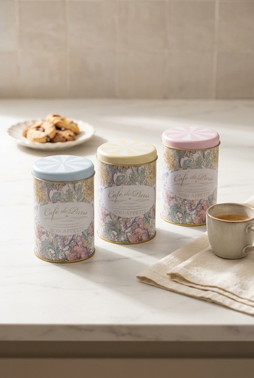 Silindir Saklama Kabı 3 lü Set Ø90, Cafe De Paris Pink — Yeni Ürünler (Taslak) — görsel 2 / 4 — Tinbox