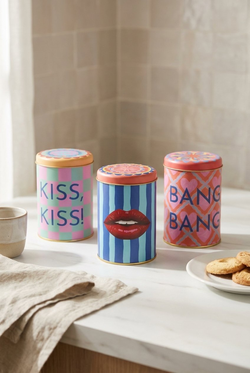 Silindir Saklama Kabı 3 lü Set Ø90, Candy Kisses — Yeni Ürünler (Taslak) — görsel 2 / 4 — Tinbox