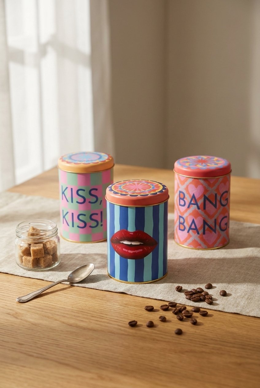 Silindir Saklama Kabı 3 lü Set Ø90, Candy Kisses — Yeni Ürünler (Taslak) — görsel 4 / 4 — Tinbox
