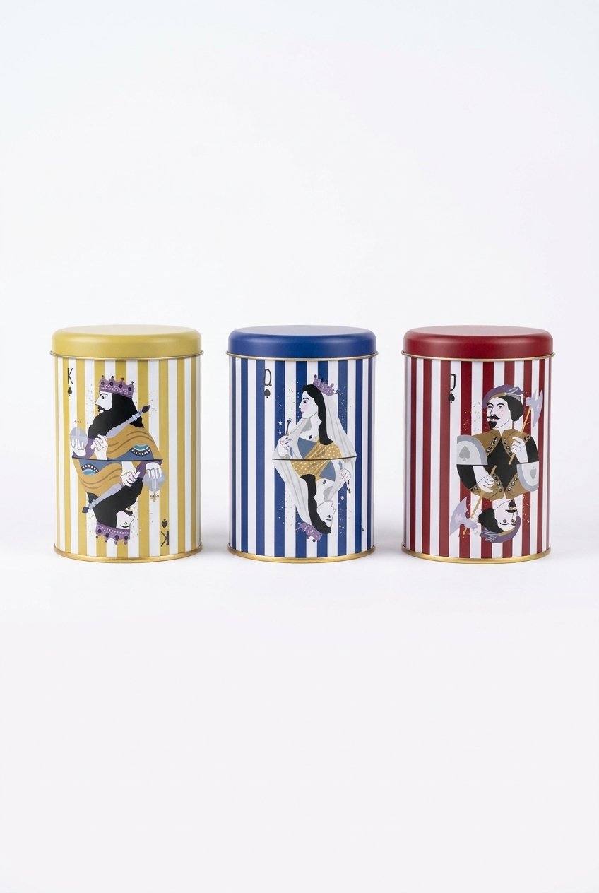 Silindir Saklama Kabı 3 lü Set Ø90, Heritage Lines — Yeni Ürünler (Taslak) — Tinbox