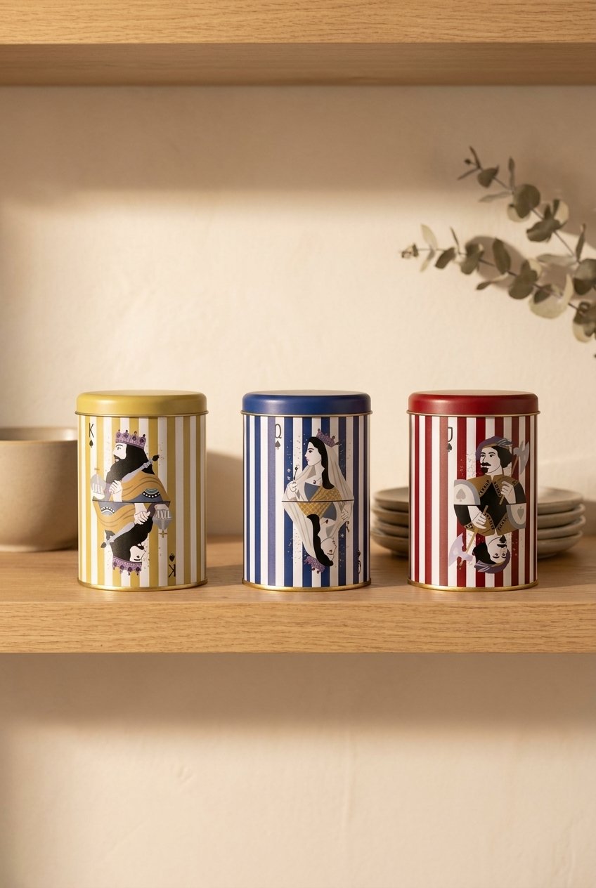 Silindir Saklama Kabı 3 lü Set Ø90, Heritage Lines — Yeni Ürünler (Taslak) — görsel 3 / 4 — Tinbox