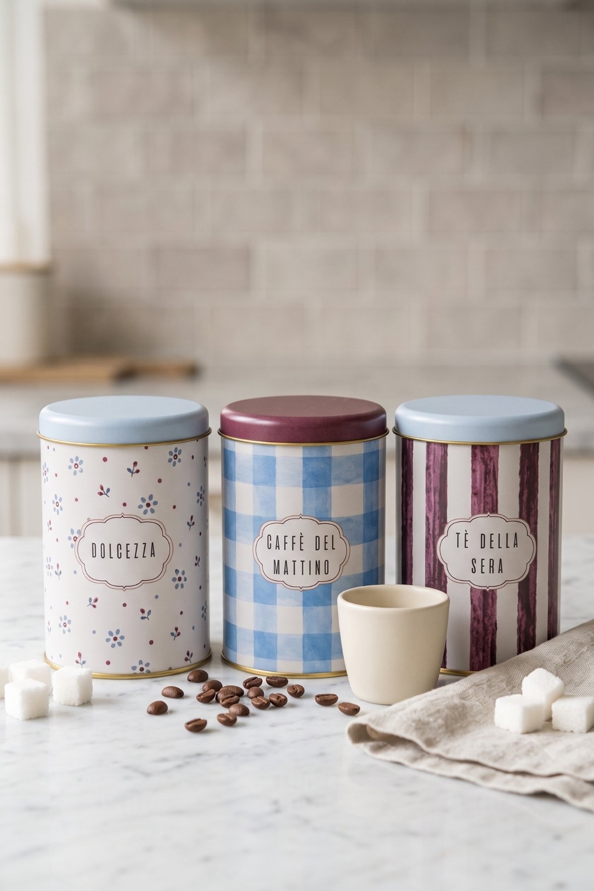 Silindir Saklama Kabı 3 lü Set Ø90/Damson — Kutu Setleri — görsel 1 / 3 — Tinbox