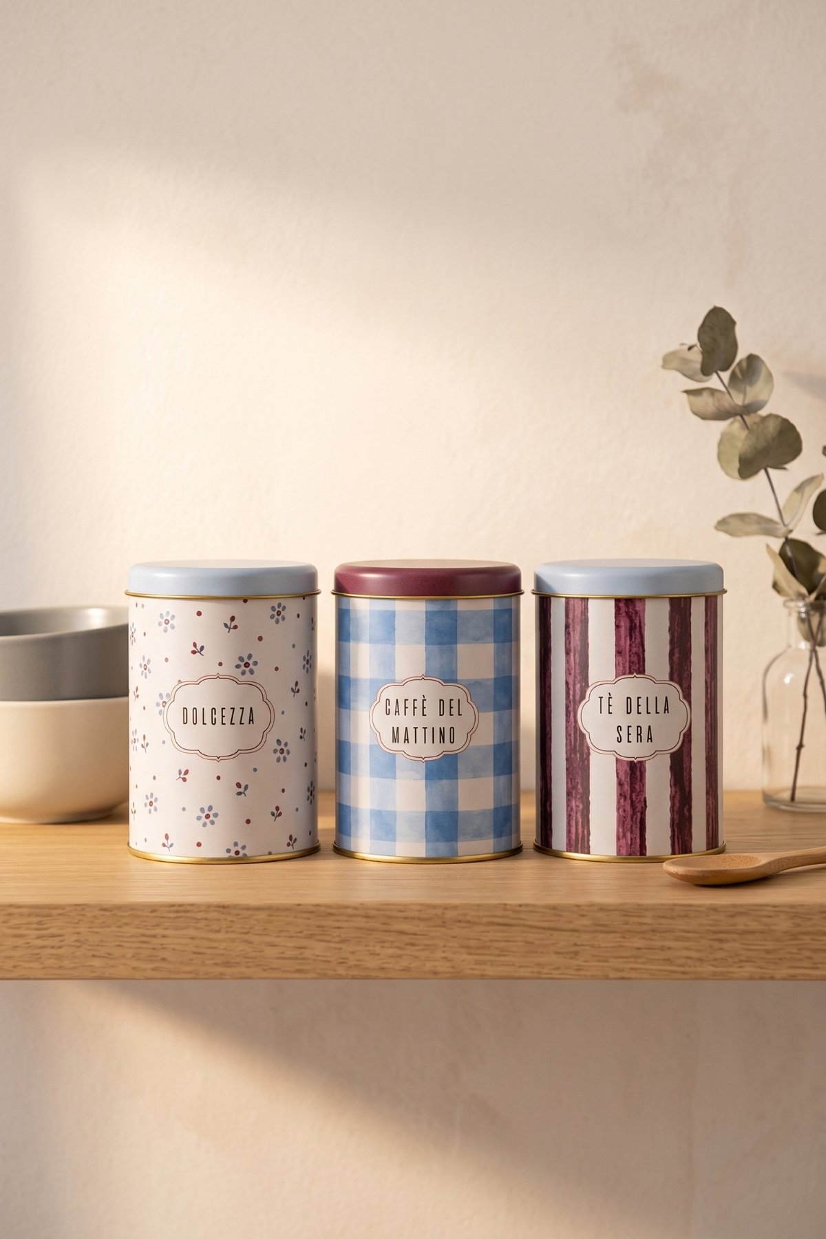 Silindir Saklama Kabı 3 lü Set Ø90/Damson — Kutu Setleri — görsel 2 / 3 — Tinbox