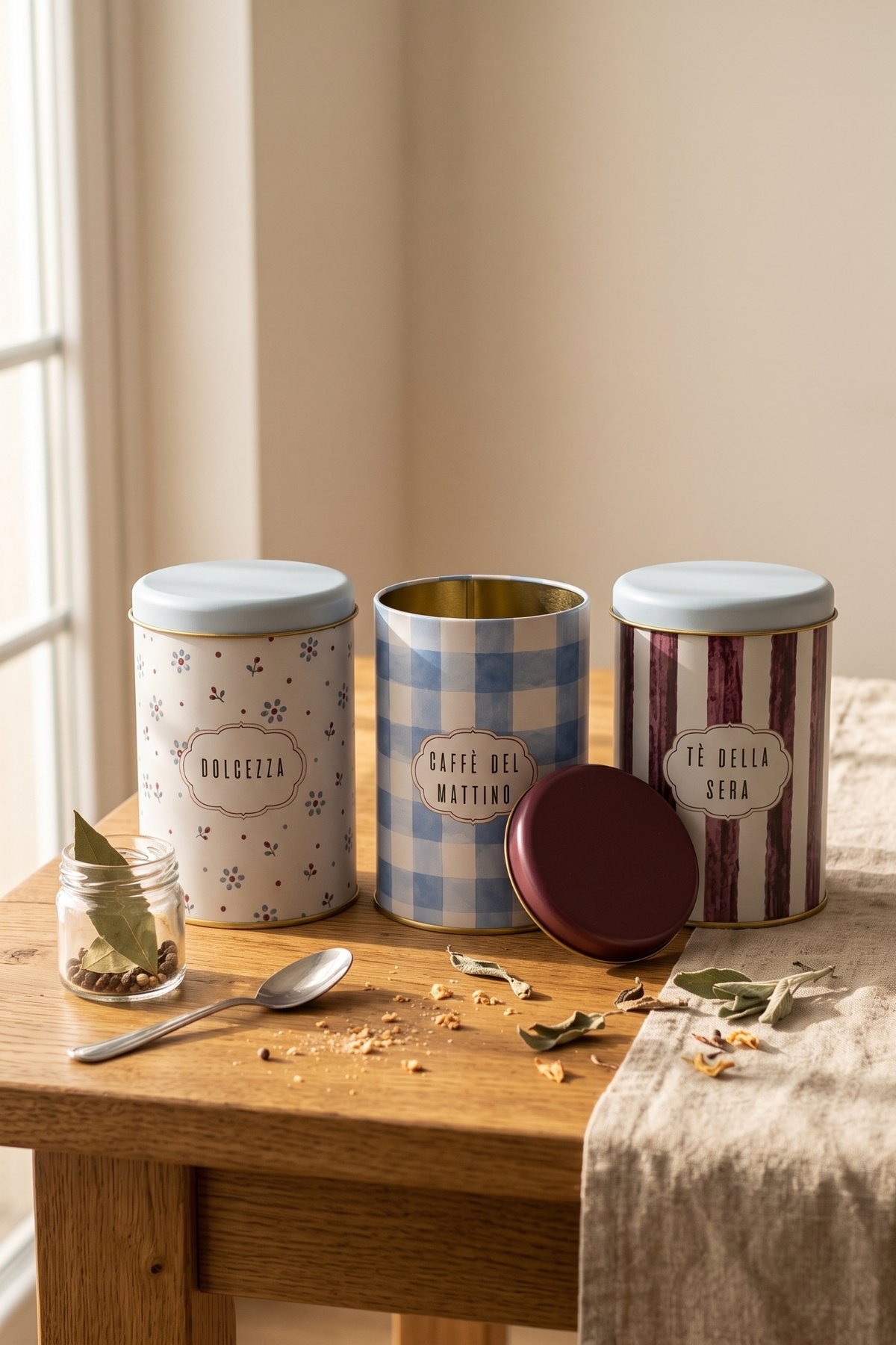 Silindir Saklama Kabı 3 lü Set Ø90/Damson — Kutu Setleri — görsel 3 / 3 — Tinbox