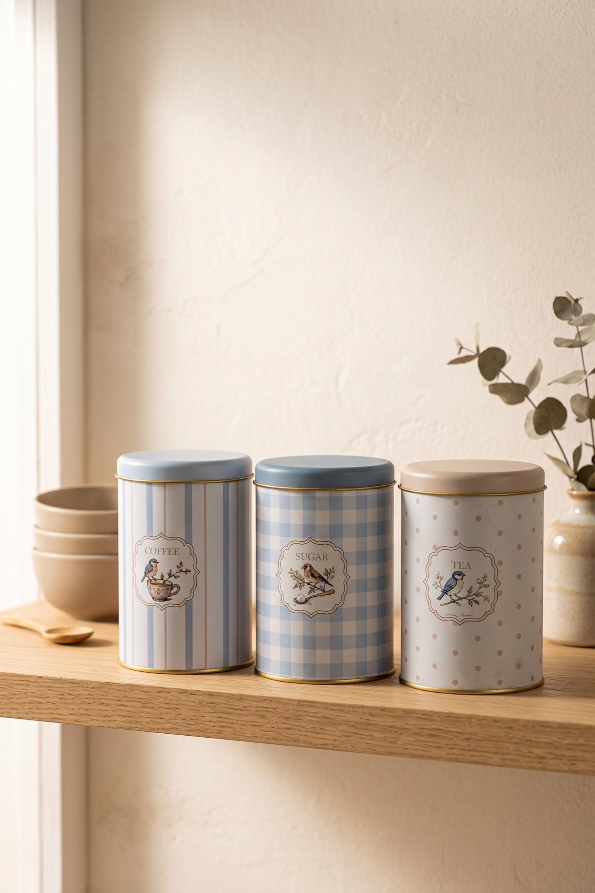 Silindir Saklama Kabı 3 lü Set Ø90/Spring Birds — Kutu Setleri — görsel 2 / 3 — Tinbox