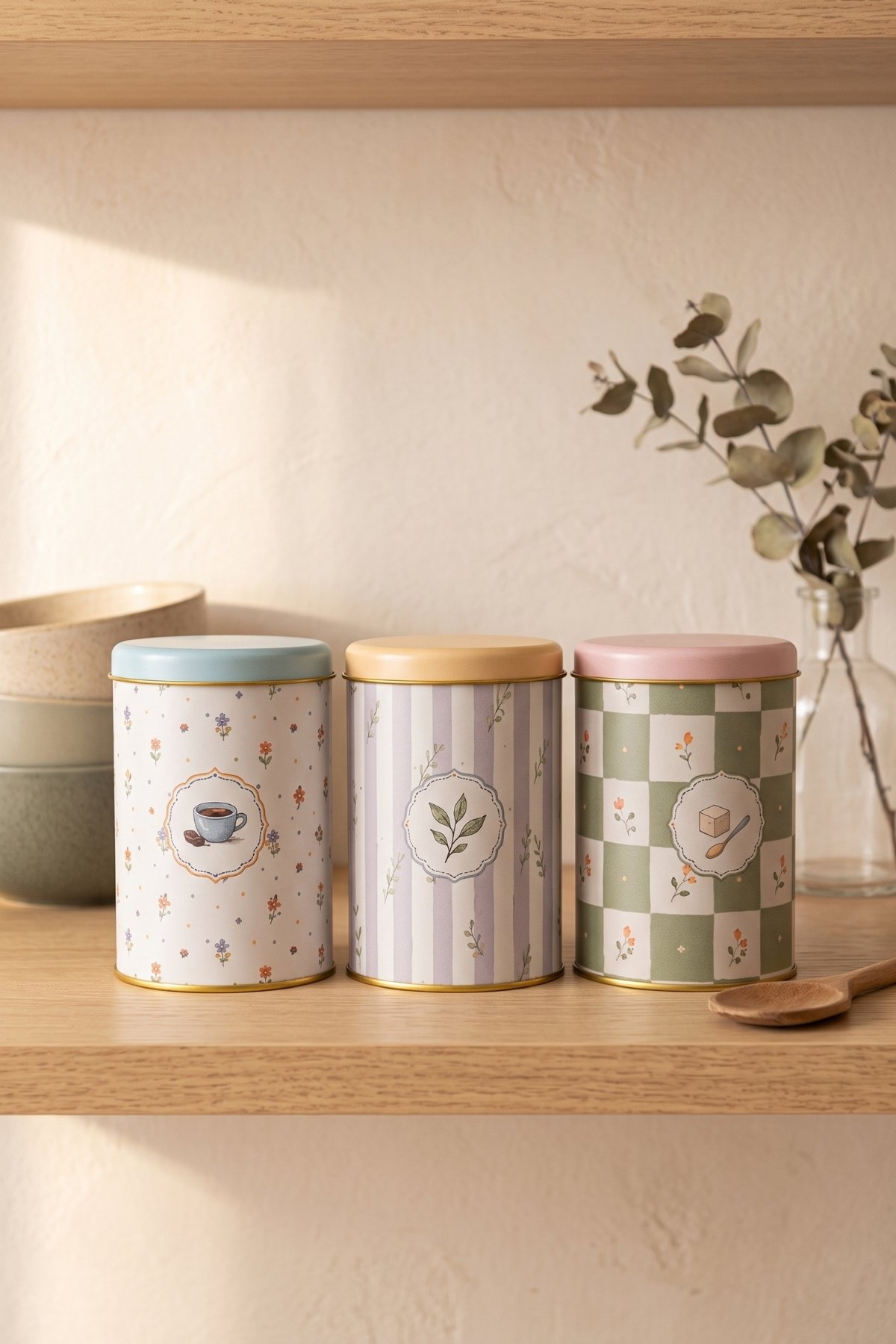 Silindir Saklama Kabı 3 lü Set Ø90/Whimsical — Kutu Setleri — görsel 2 / 3 — Tinbox