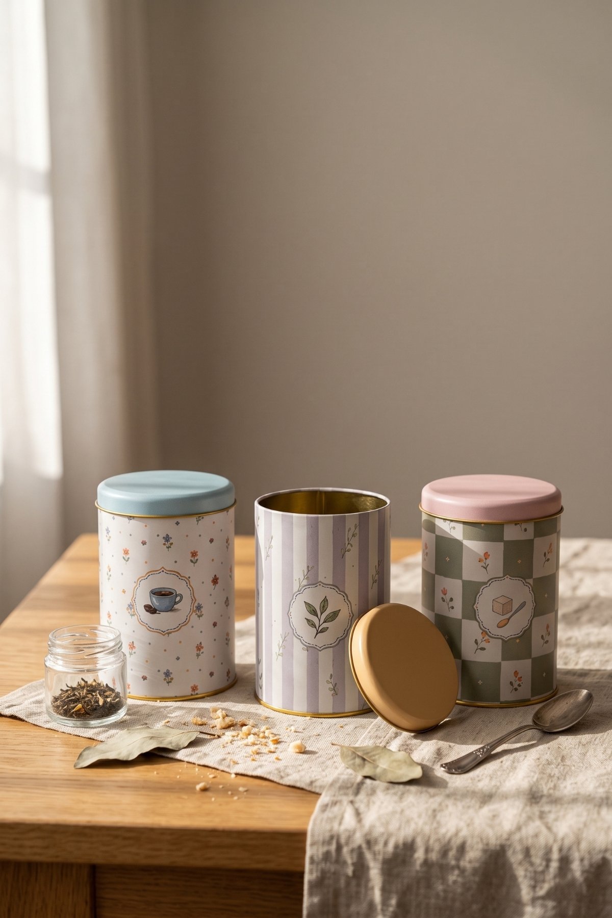 Silindir Saklama Kabı 3 lü Set Ø90/Whimsical — Kutu Setleri — görsel 3 / 3 — Tinbox