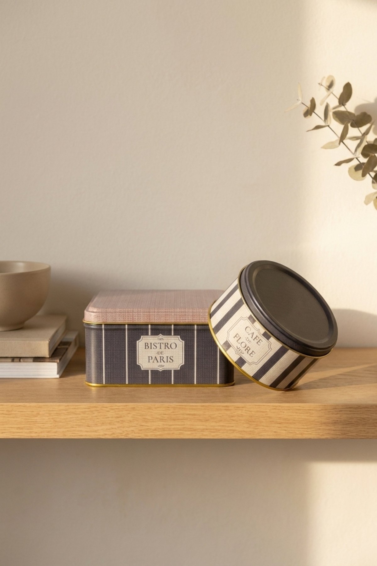 Kare&Silindir Saklama Kabı 2 li Set/French Bistro — Box Sets — view 3 of 3 — Tinbox
