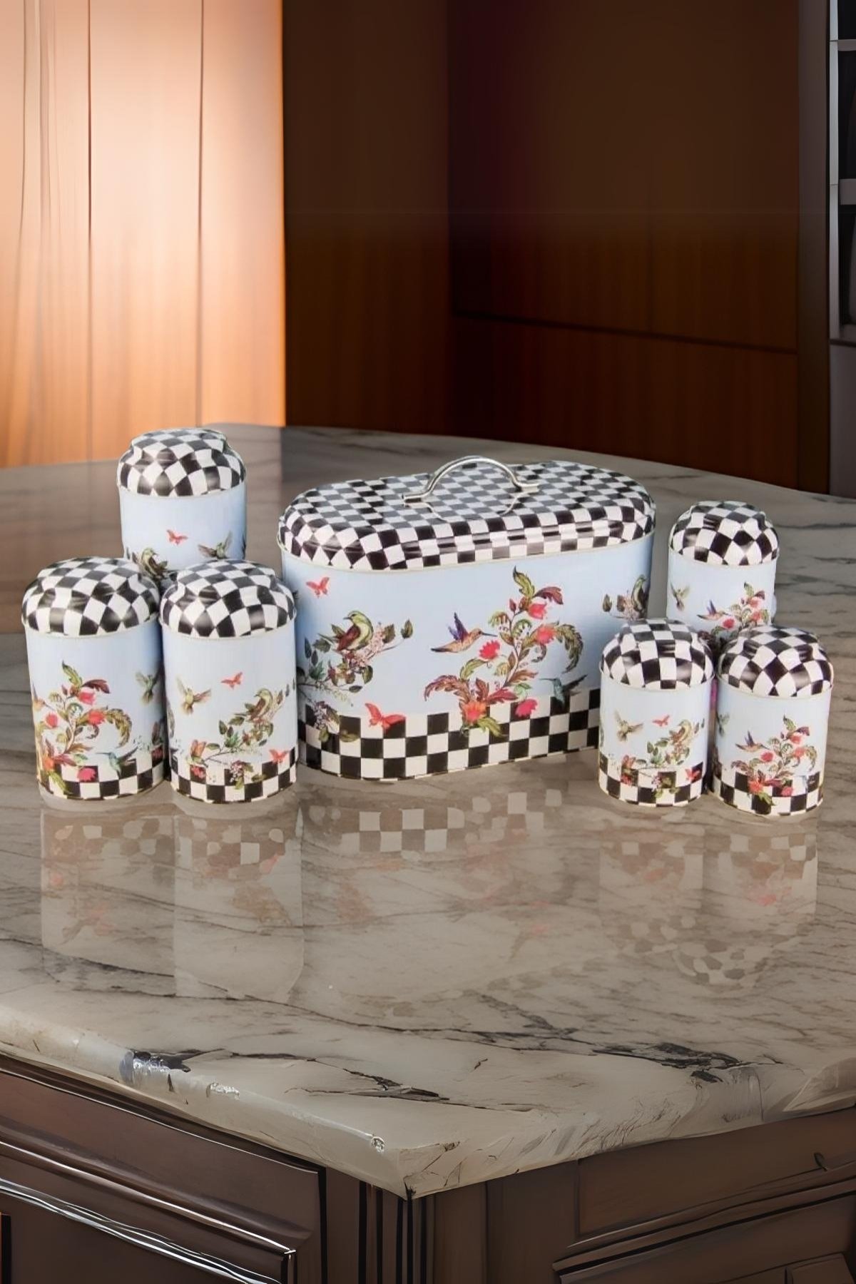 Oval Ekmek Kutusu 7 li Set, Paradise — Kutu Setleri — görsel 1 / 4 — Tinbox