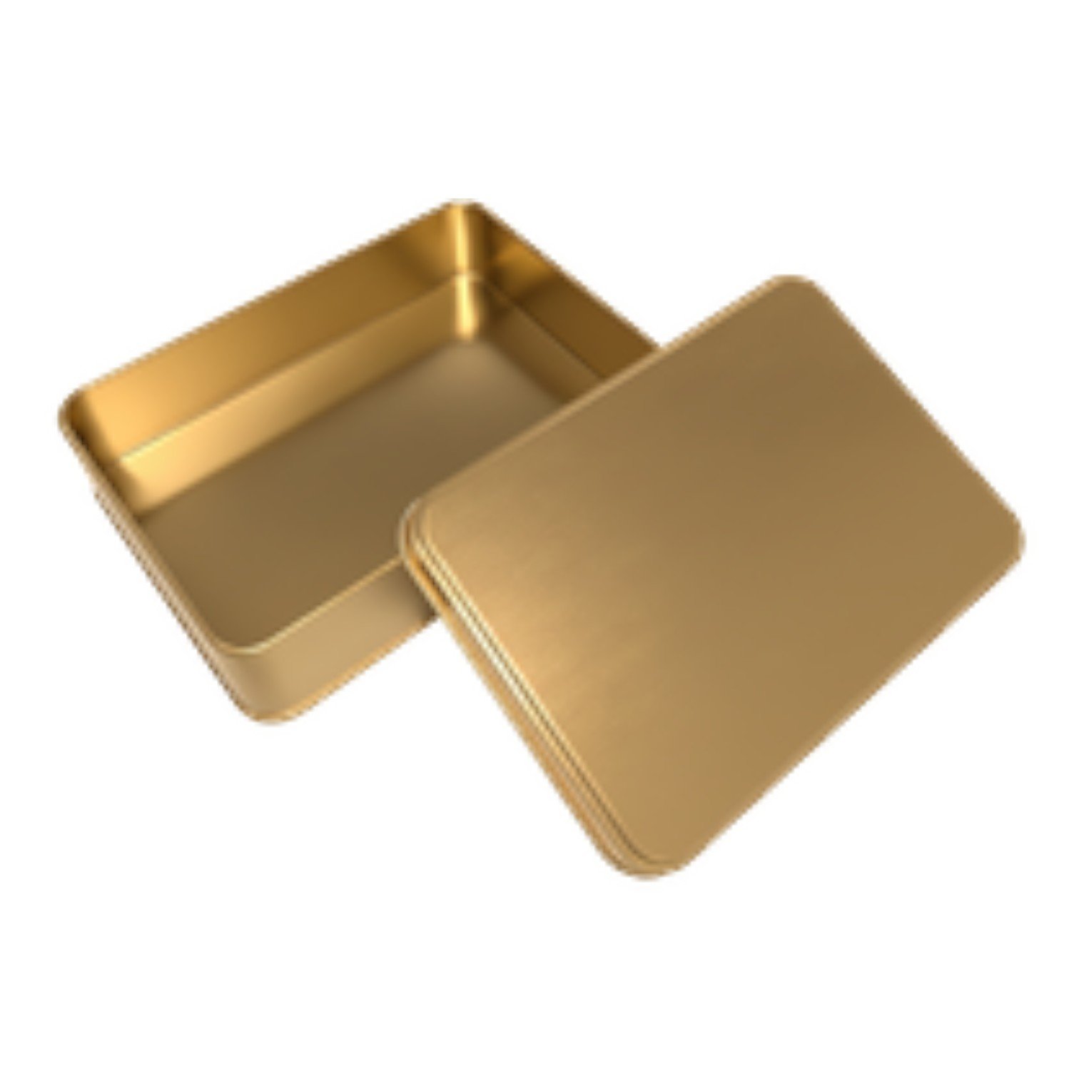 Gold Rectangular Metal Tin Box | Custom Printed (135x190x47 mm) — Digital Printed Boxes — Tinbox
