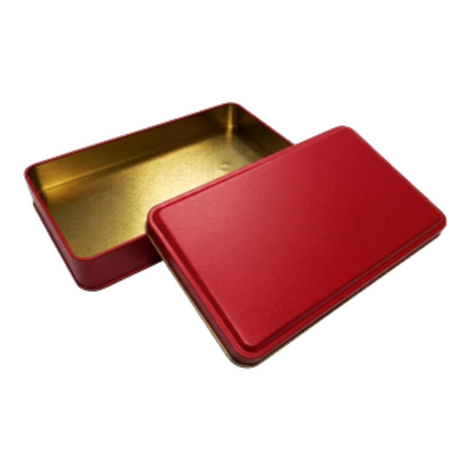 Matte Red Rectangular Metal Tin Box | Custom Printed (170x260x45 mm) — Digital Printed Boxes — Tinbox