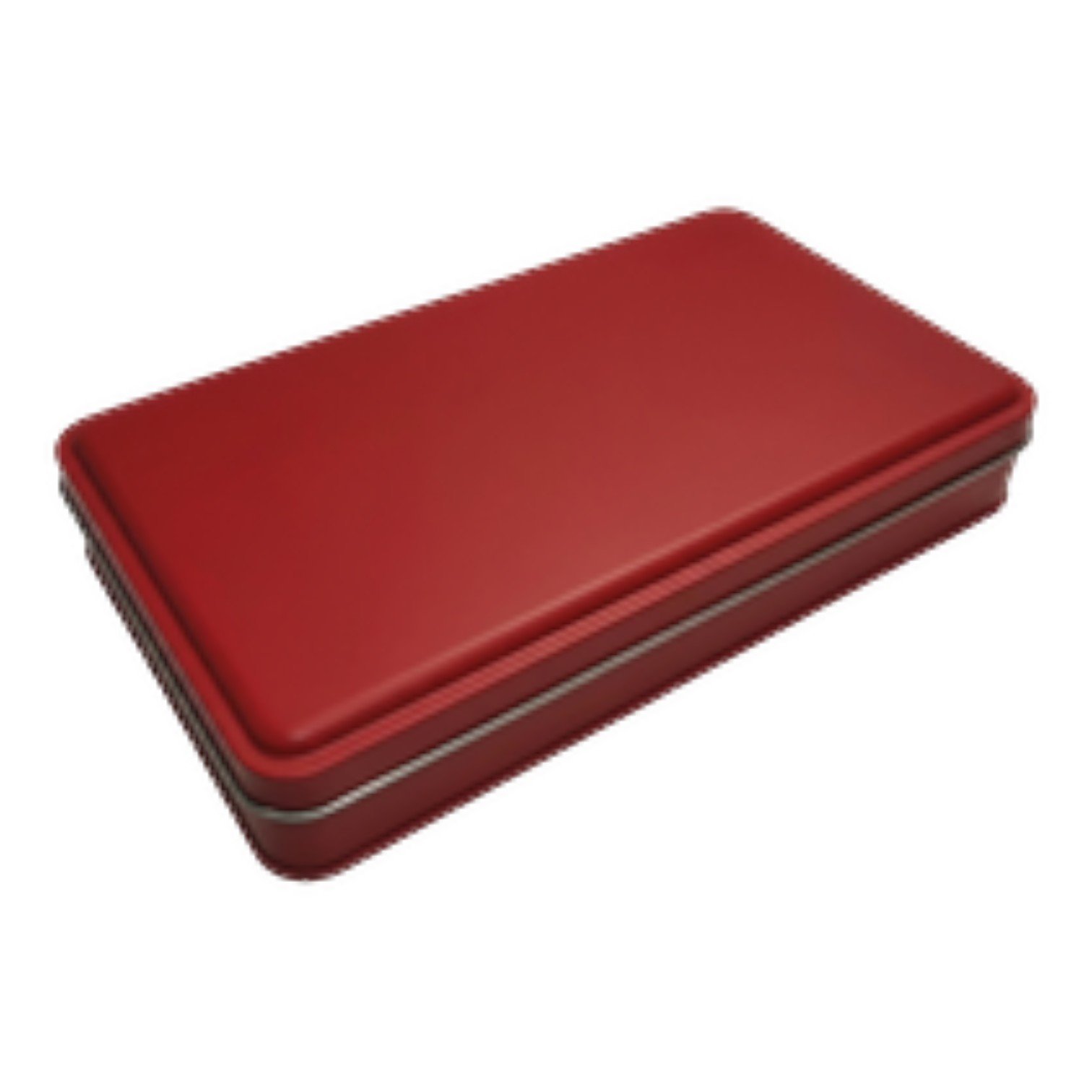 Matte Red Rectangular Metal Tin Box | Custom Printed (140x240x43 mm)