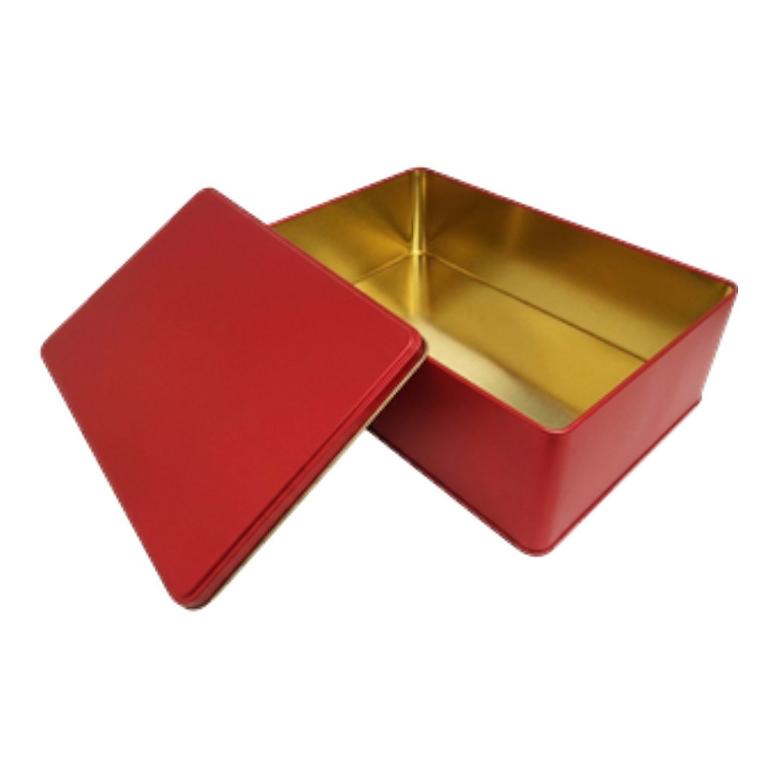 Kırmızı Dikdörtgen Metal Kutu | Özel Baskılı (200x300x100 mm) — UV Baskı Kutular — Tinbox