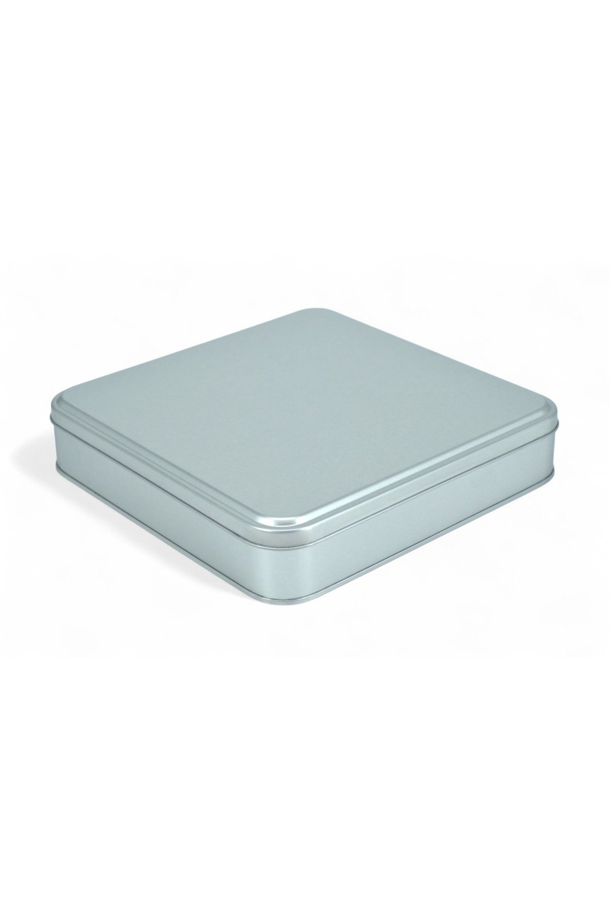 Kare Kutu, 218x218x40 mm, 1,8 lt — Mat Silver — UV Baskı Kutular — görsel 1 / 4 — Tinbox