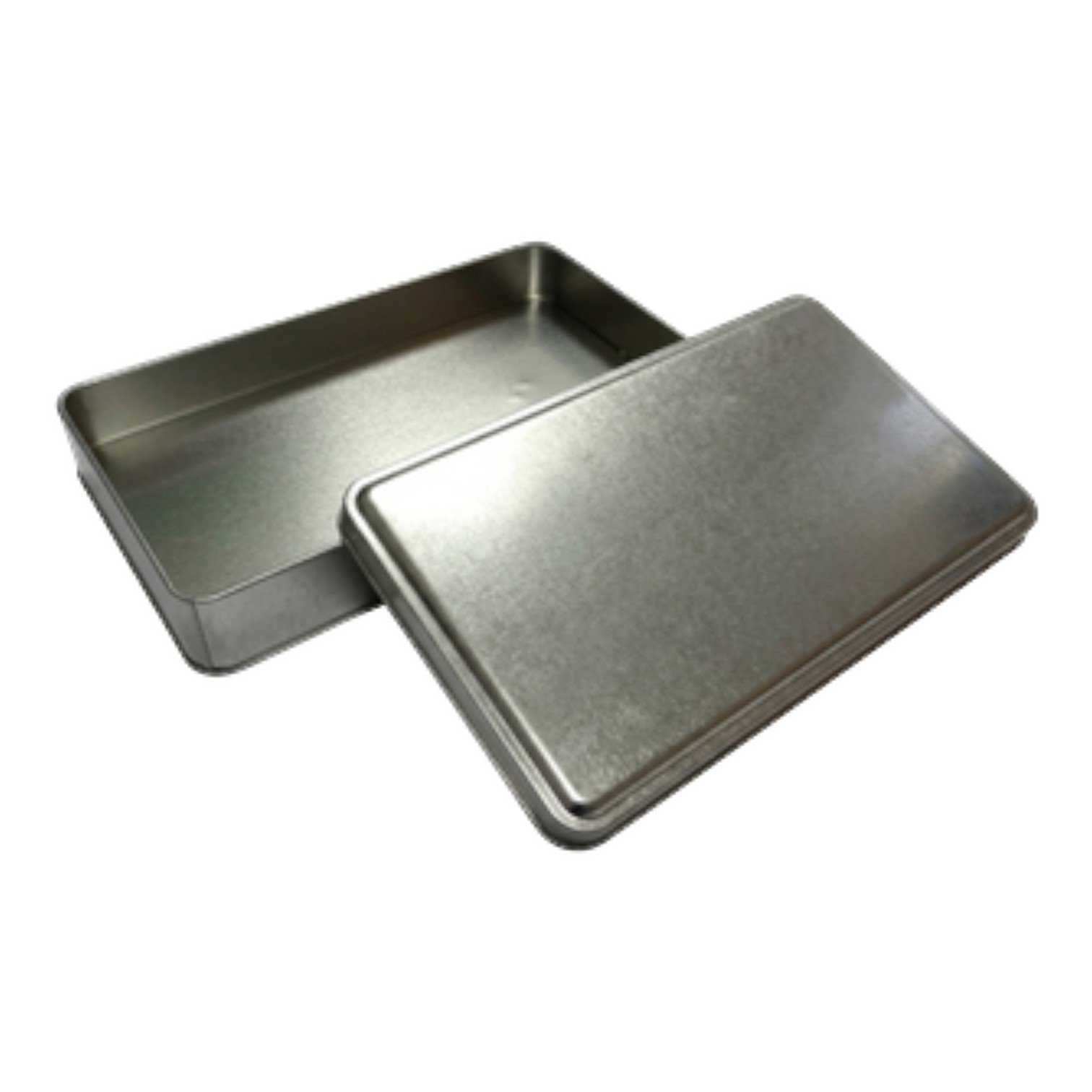 Mat Gümüş Dikdörtgen Metal Kutu | Özel Baskılı (170x260x45 mm) — UV Baskı Kutular — Tinbox