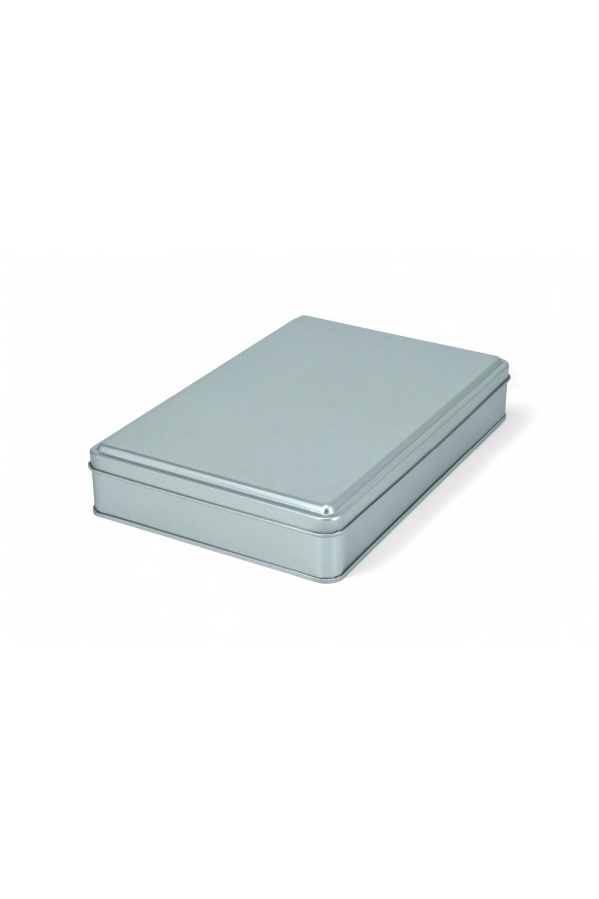 Dikdörtgen Kutu, 170x260x45 1,6 lt — Mat Silver — Digital Printed Boxes — Tinbox
