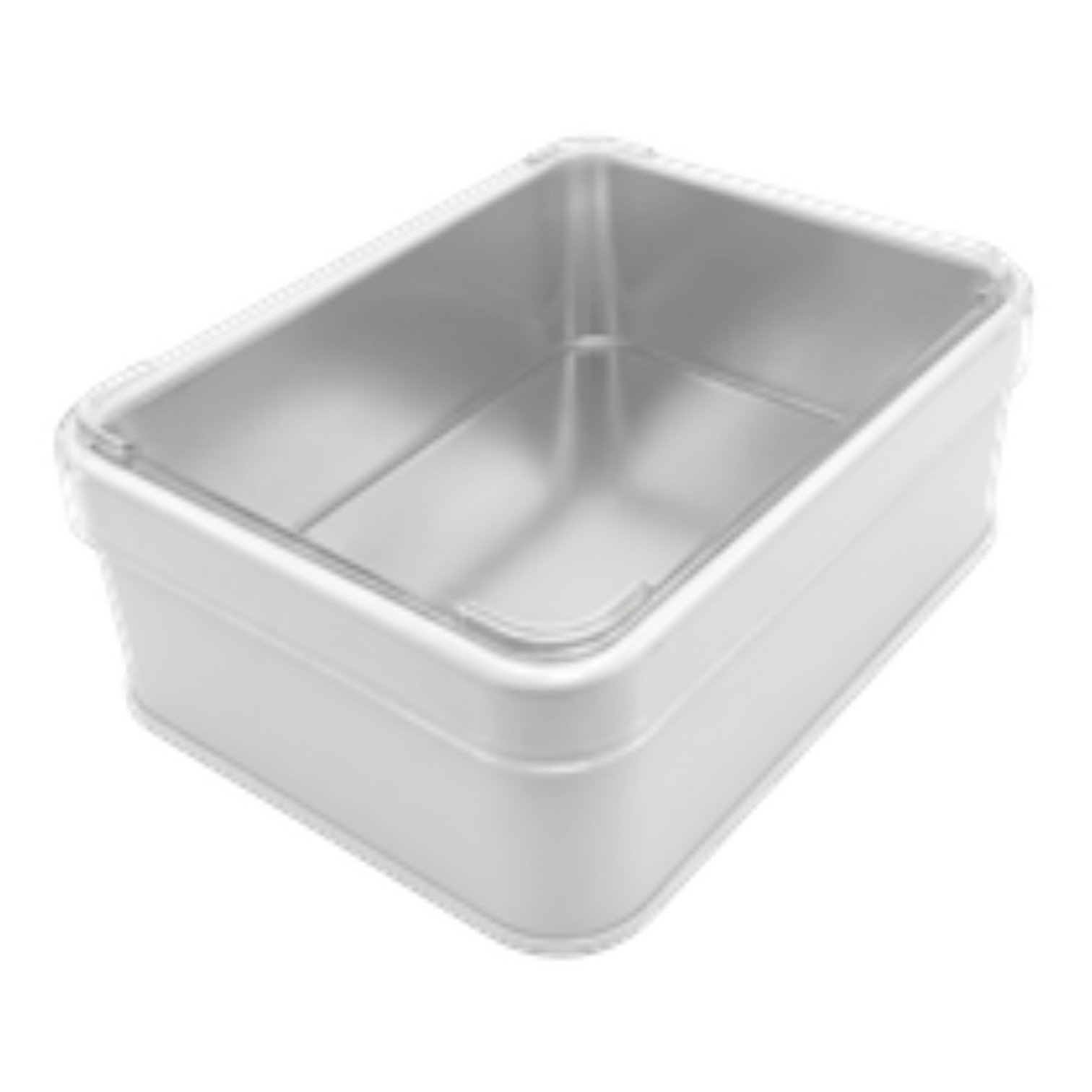 Mat Beyaz Dikdörtgen Metal Kutu | Kristal Kapaklı, Özel Baskılı (75x100x36 mm) — UV Baskı Kutular — Tinbox