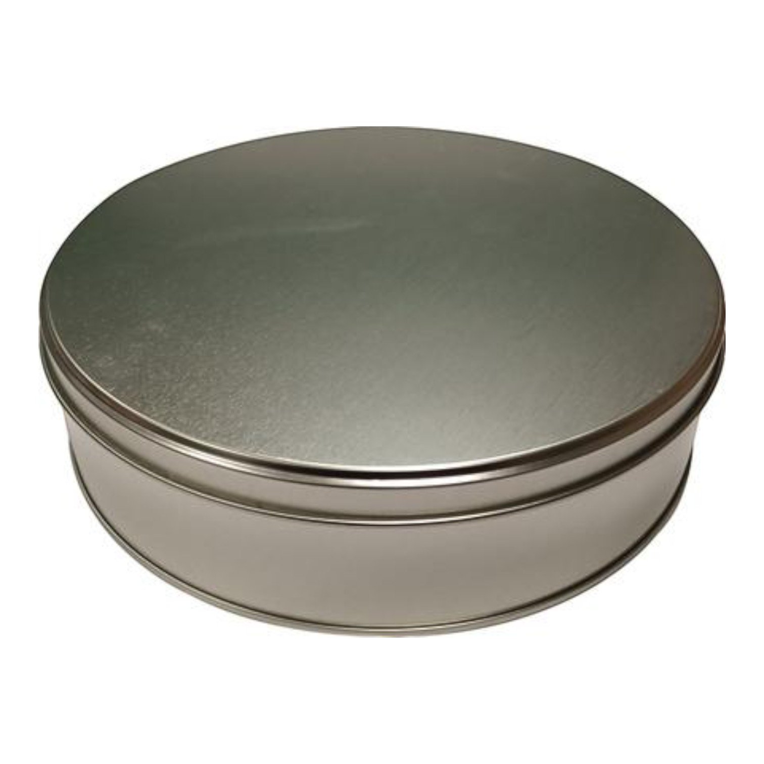 Mat Gümüş Yuvarlak Metal Kutu | Metal Kapaklı, Özel Baskılı (215x55 mm) — UV Baskı Kutular — Tinbox