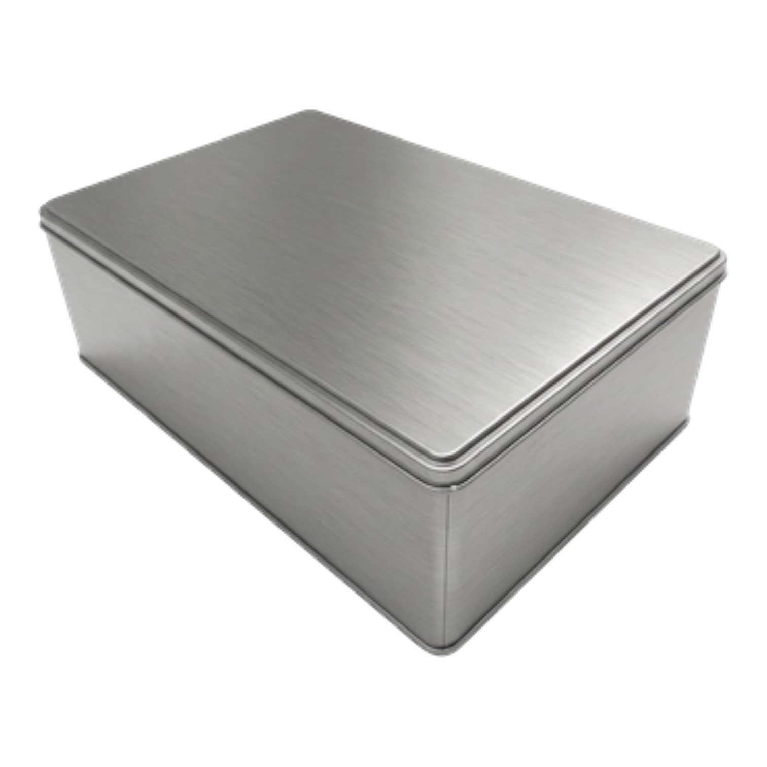Mat Gümüş Dikdörtgen Metal Kutu | Özel Baskılı (200x300x100 mm) — UV Baskı Kutular — görsel 2 / 2 — Tinbox