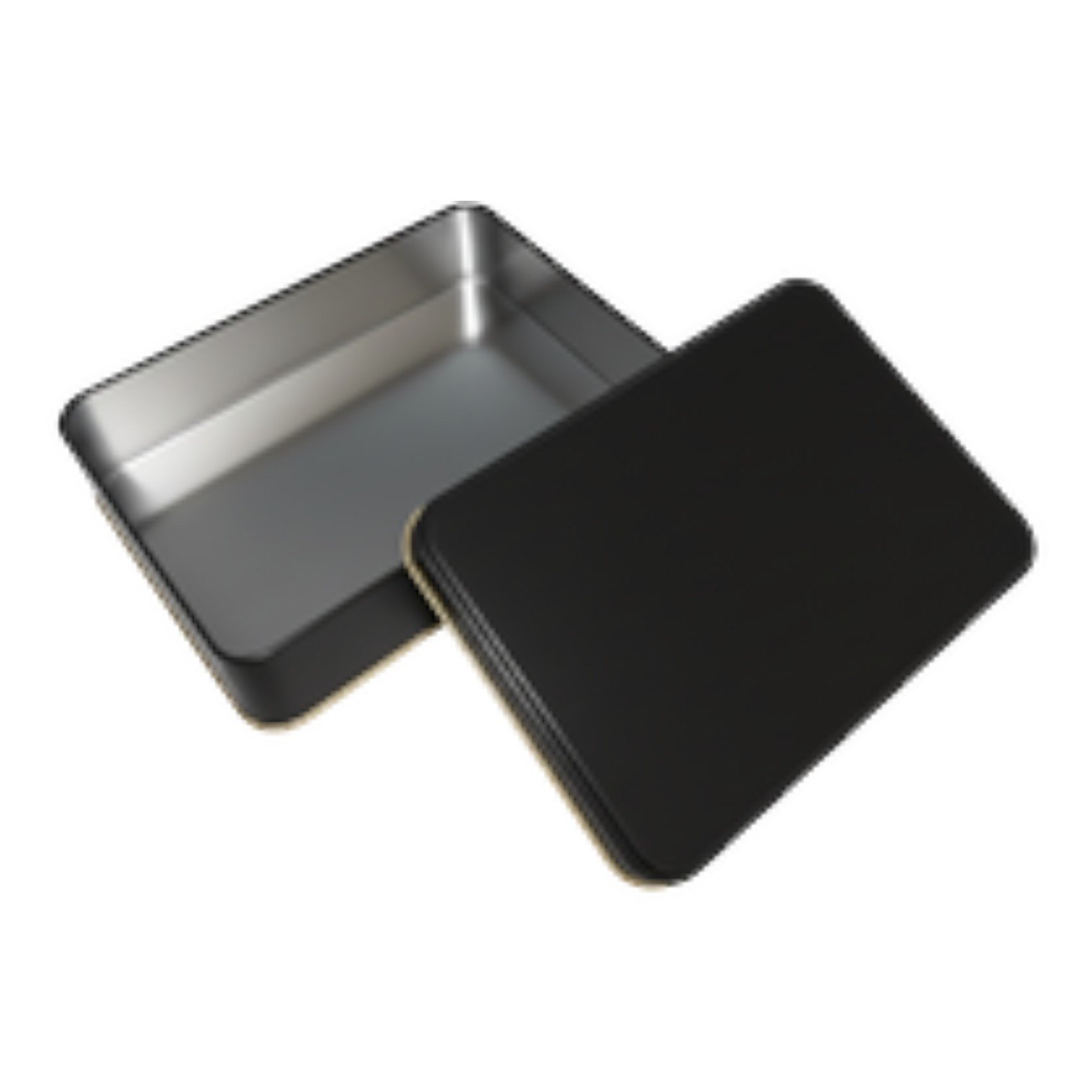 Matte Black Rectangular Metal Tin Box | Custom Printed (135x190x47 mm) — Digital Printed Boxes — Tinbox