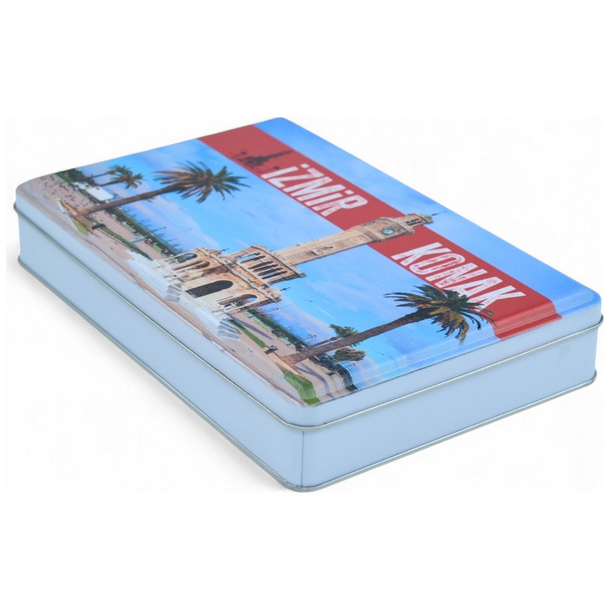 Özel Baskılı 170x260x40 mm Mat Beyaz Dikdörtgen Teneke Kutu — UV Baskı Kutular — görsel 5 / 5 — Tinbox