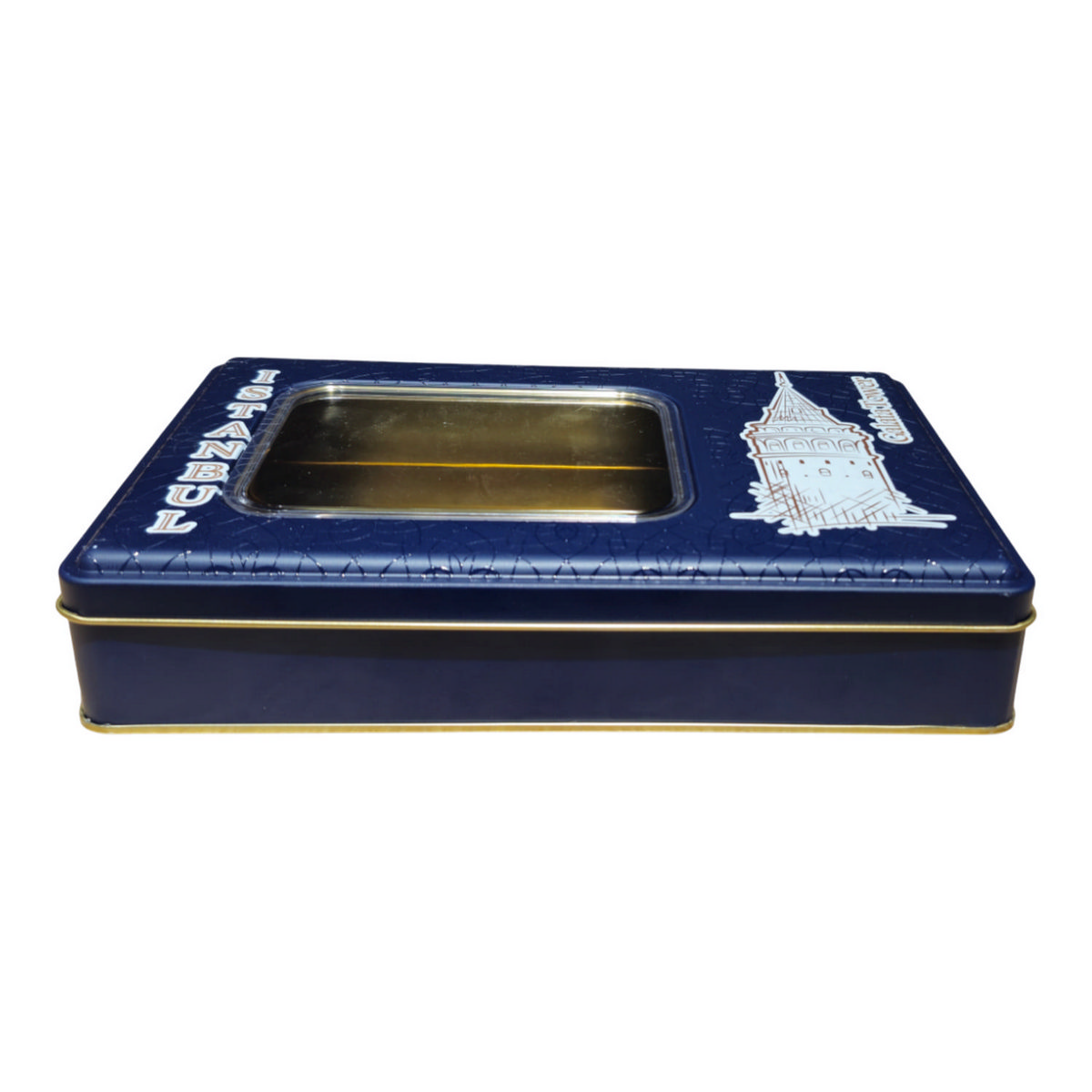 Özel Baskılı 170x260x40 mm Dikdörtgen Pencereli Teneke Kutu — UV Baskı Kutular — görsel 3 / 5 — Tinbox