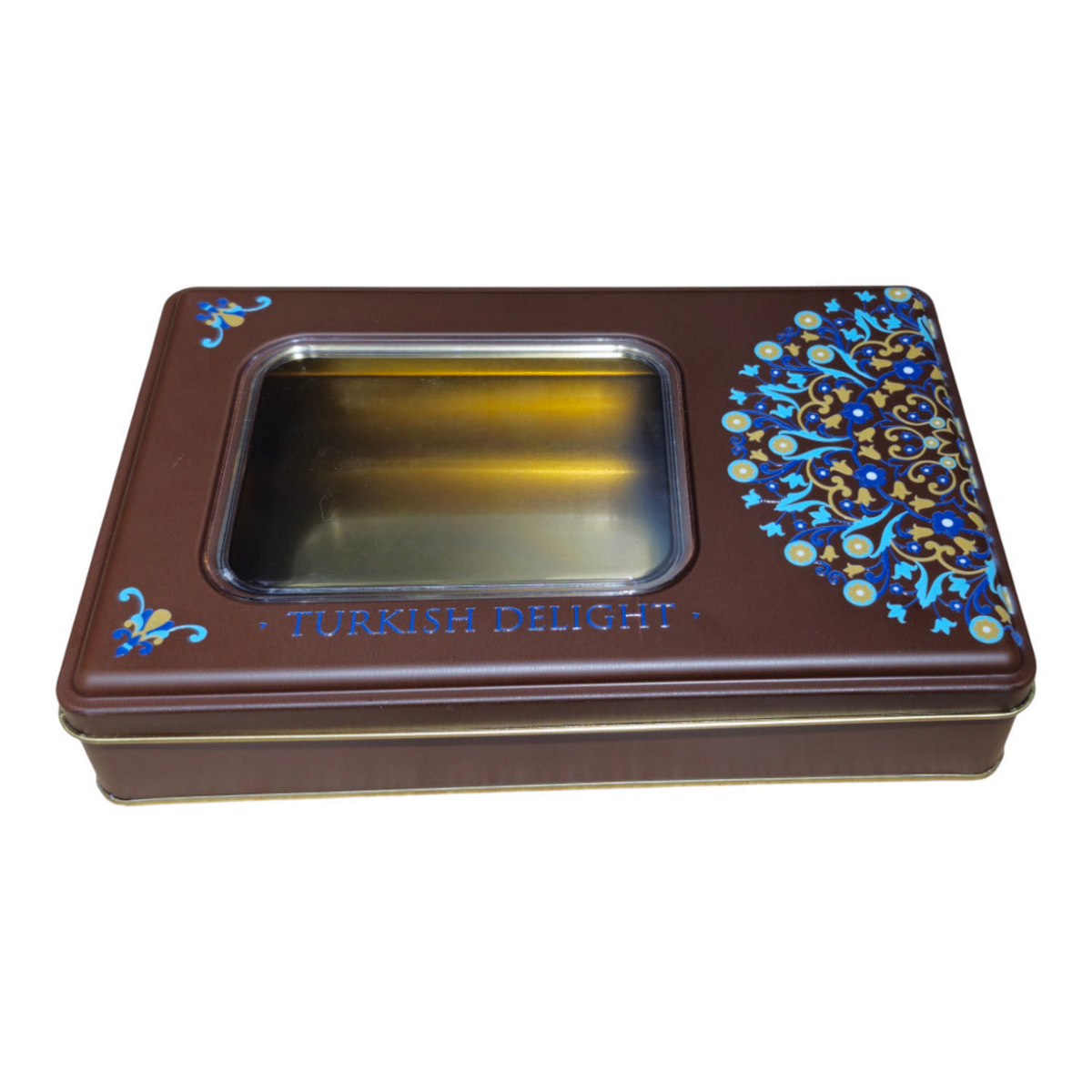 Özel Baskılı 170x260x40 mm Dikdörtgen Pencereli Teneke Kutu — UV Baskı Kutular — görsel 4 / 5 — Tinbox
