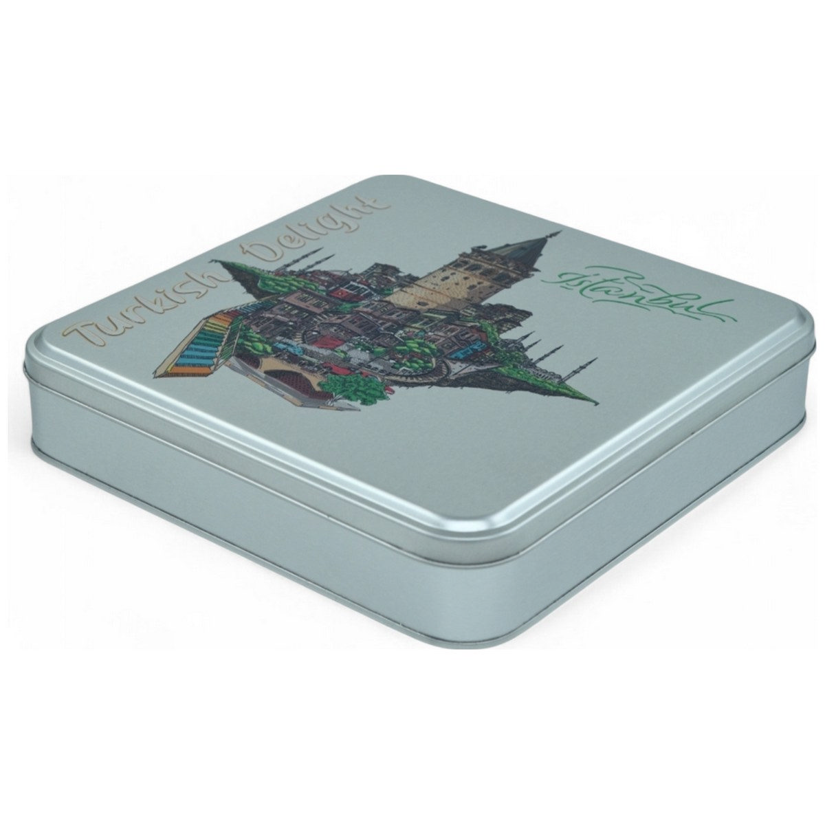 Custom Printed 120x120x40 mm Matte Silver Square Tin Box — Digital Printed Boxes — view 5 of 5 — Tinbox