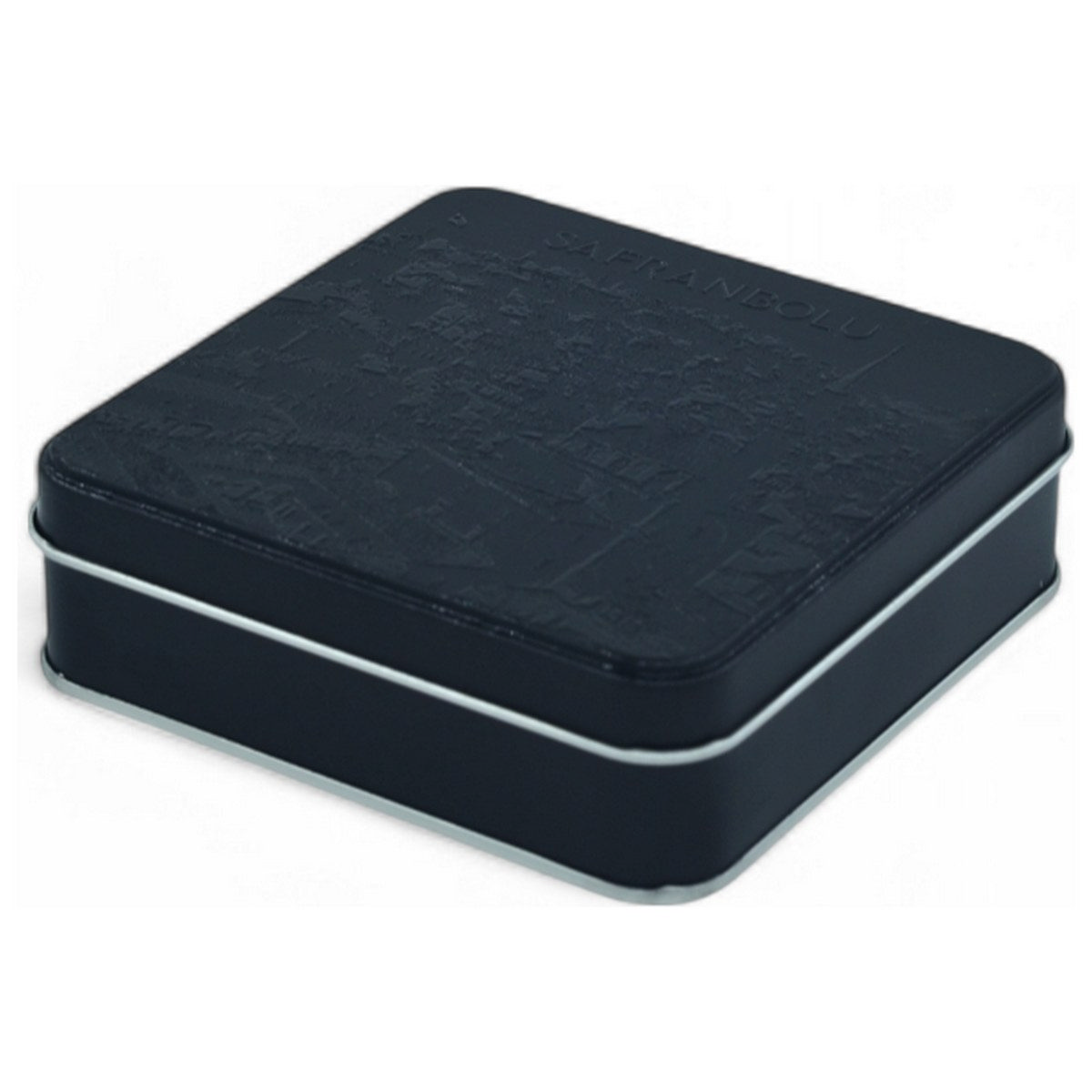 Özel Baskılı 120x120x40 mm Mat Siyah Kare Teneke Kutu — UV Baskı Kutular — görsel 4 / 5 — Tinbox