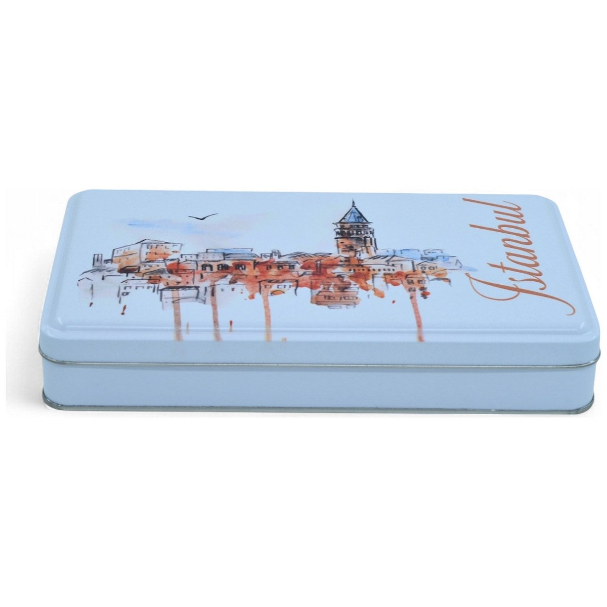 Özel Baskılı 135x190x45 mm Mat Beyaz Dikdörtgen Teneke Kutu — UV Baskı Kutular — görsel 3 / 5 — Tinbox