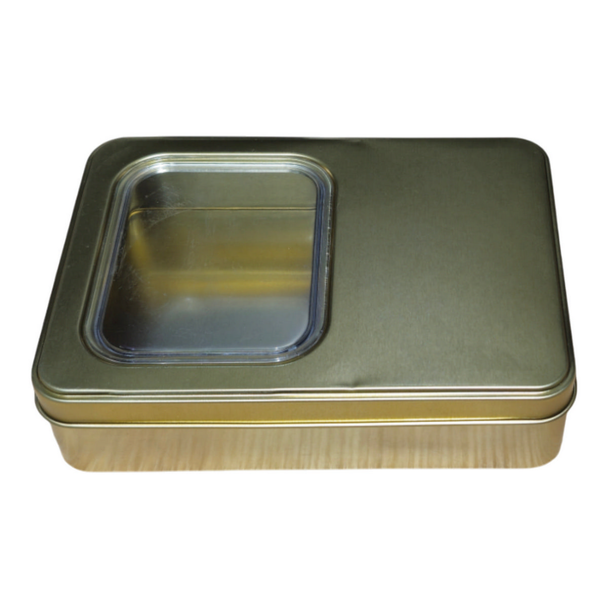Özel Baskılı 135x190x45 mm Dikdörtgen Pencereli Teneke Kutu — UV Baskı Kutular — görsel 3 / 5 — Tinbox